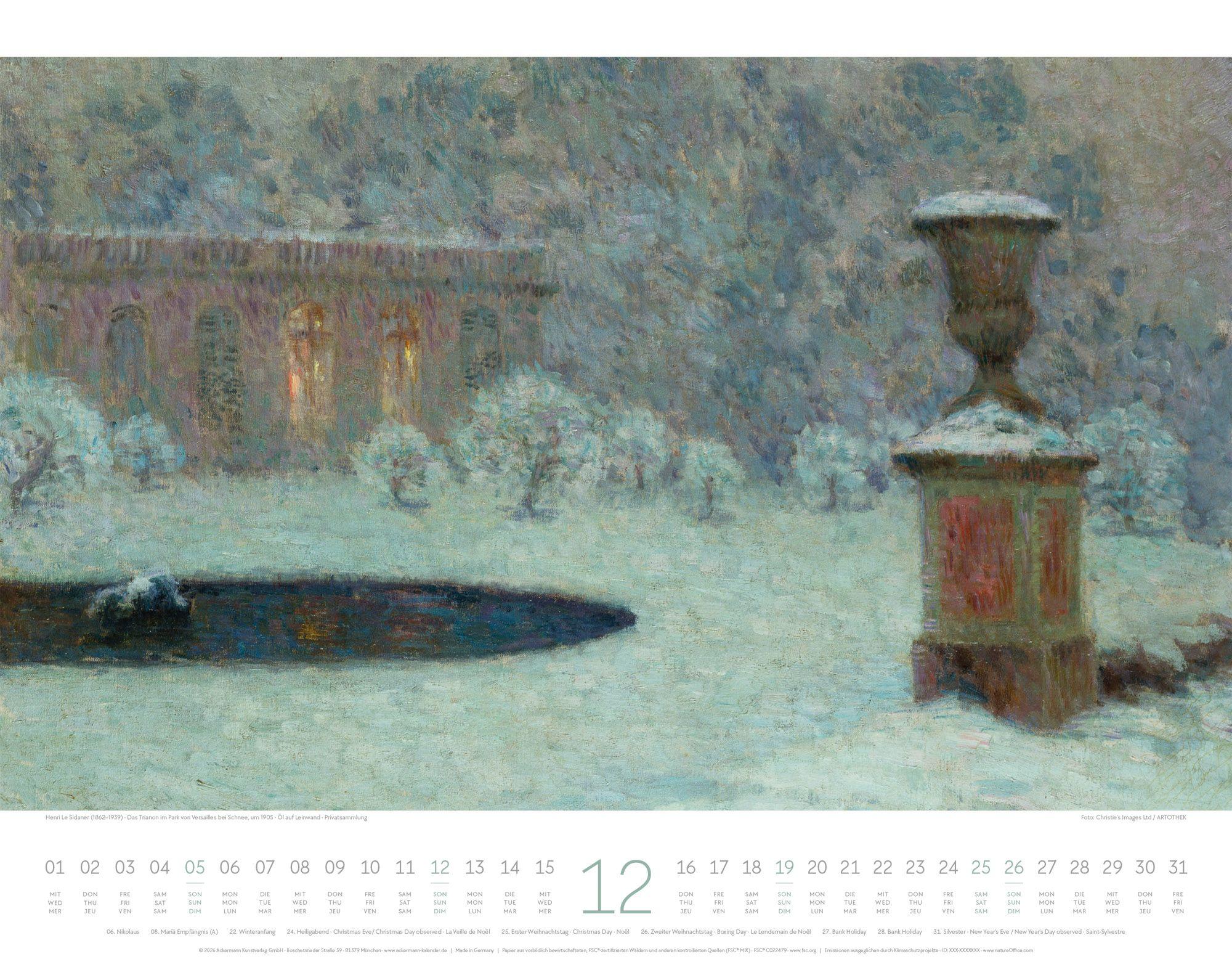 Beispielinhalt (Bild) Kunstwerk Garten Kalender 2027