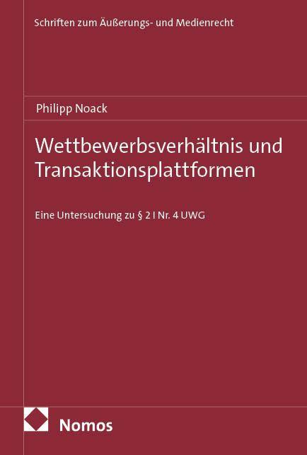 Vorderes Coverbild Wettbewerbsverhältnis und Transaktionsplattformen
