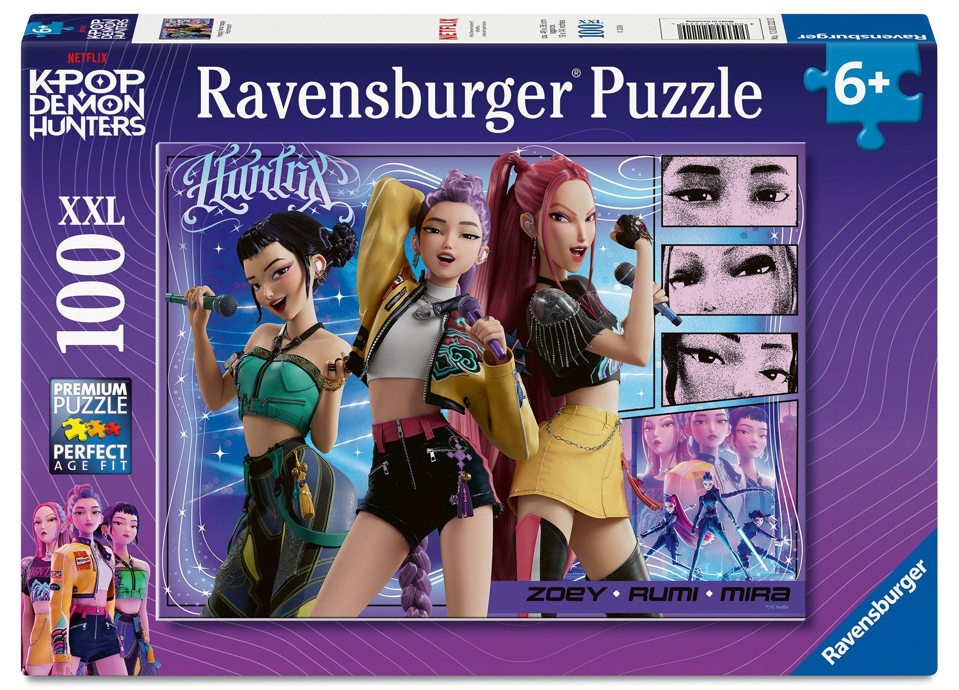 Vorderes Coverbild Kinderpuzzle 100 XXL Teile - KPop Demon Hunters - Happy fans, happy Honmoon!
