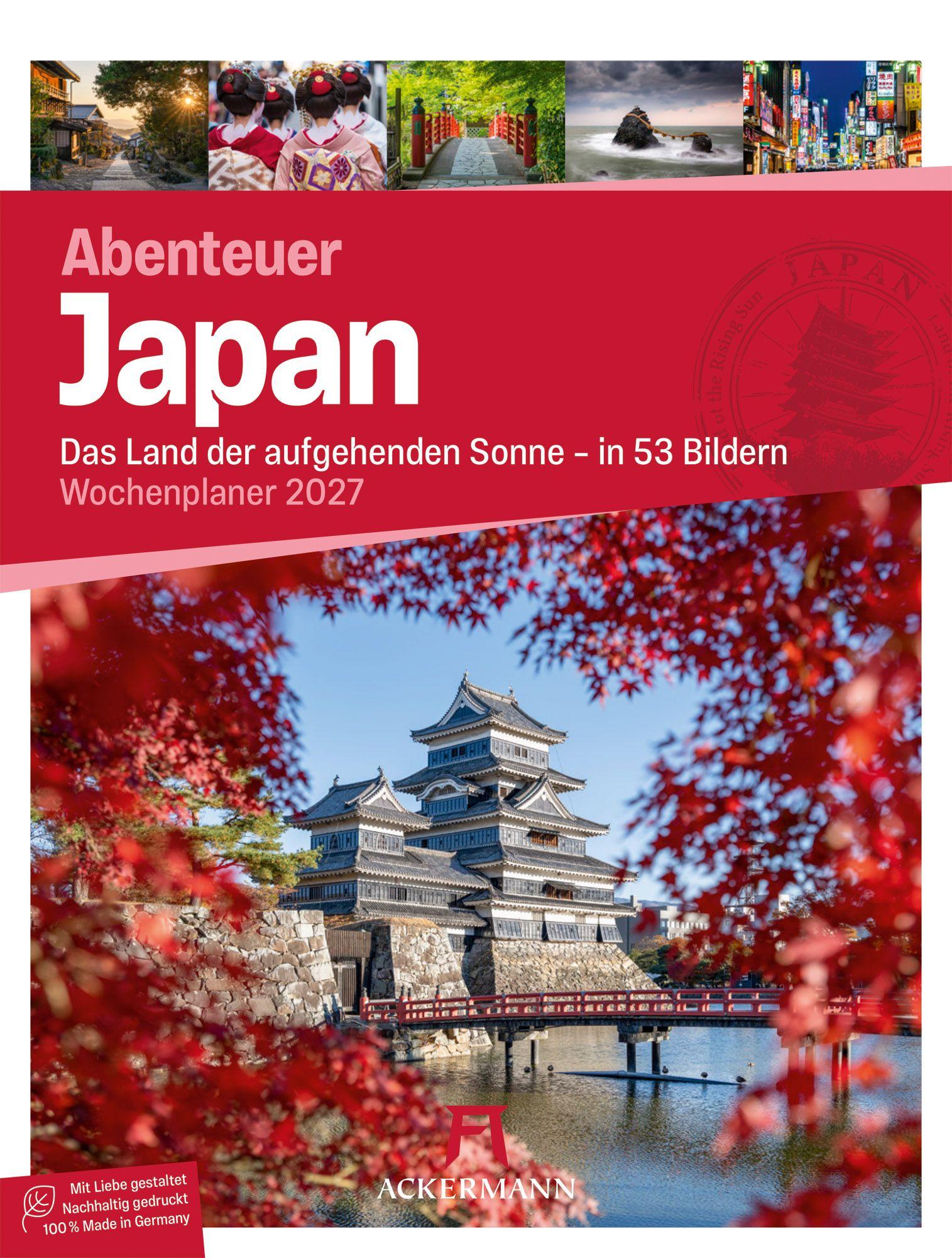 Vorderes Coverbild Japan Wochenplaner Kalender 2027 | Das Land der aufgehenden Sonne