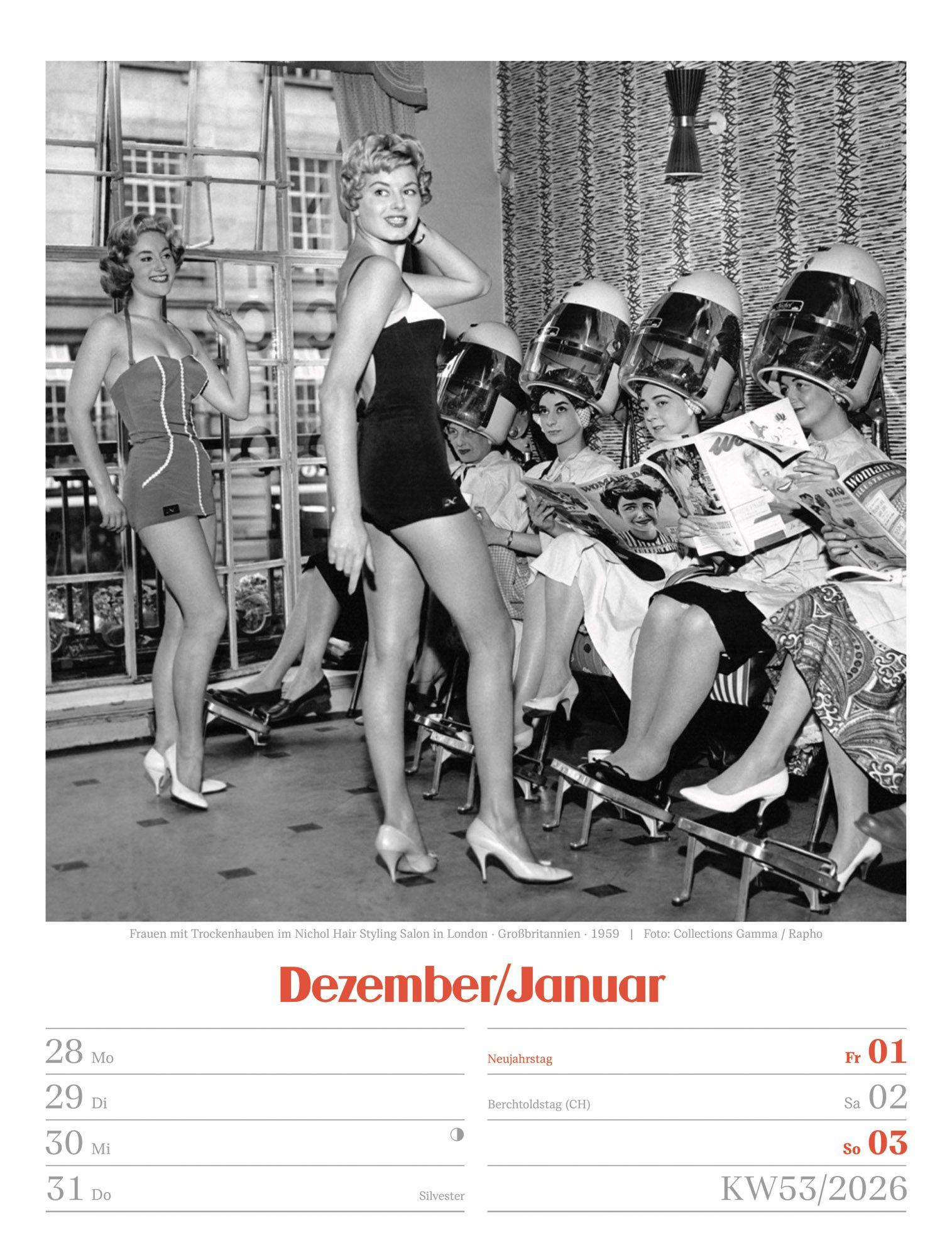 Beispielinhalt (Bild) Die gute alte Zeit Wochenplaner Kalender 2027