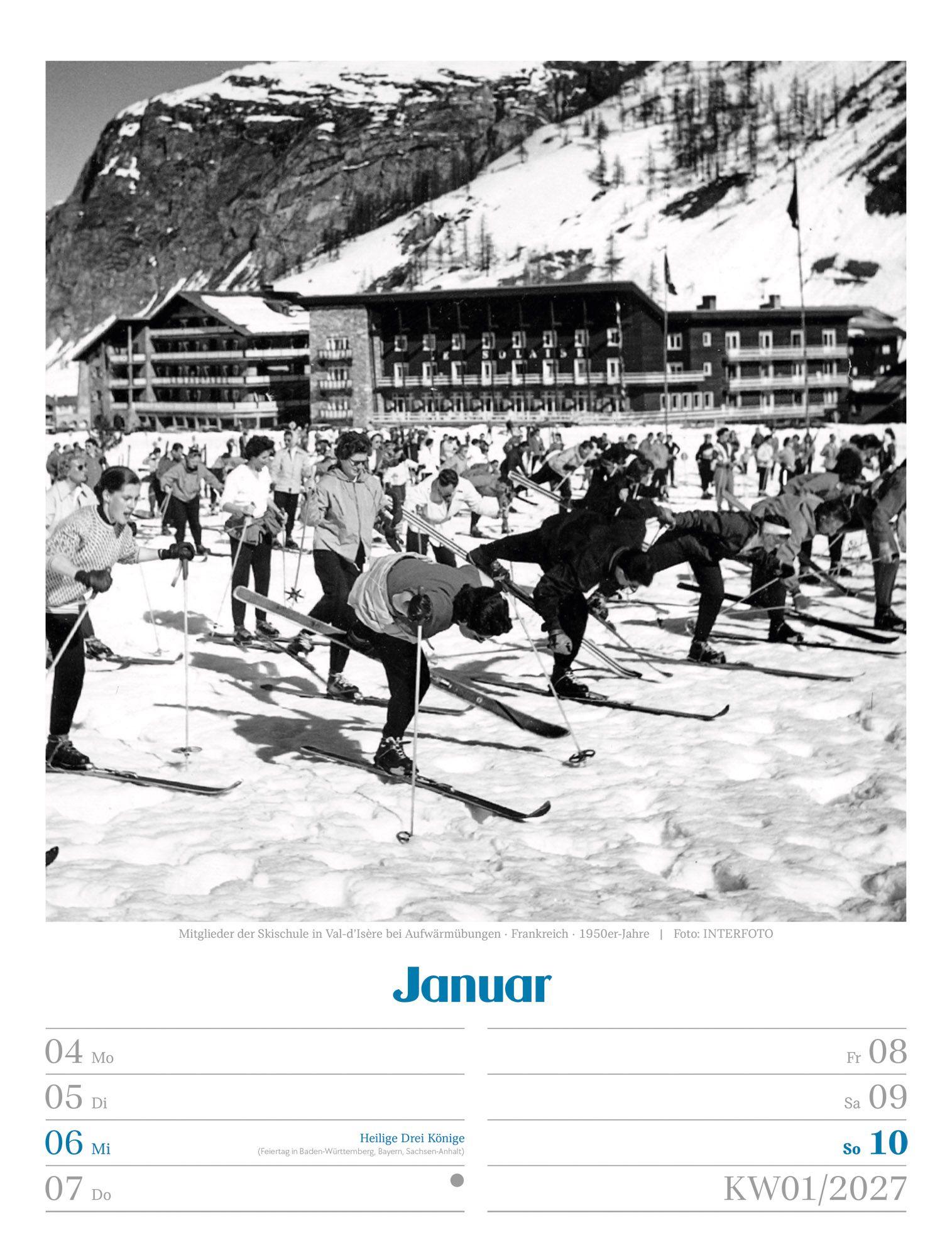 Beispielinhalt (Bild) Die gute alte Zeit Wochenplaner Kalender 2027