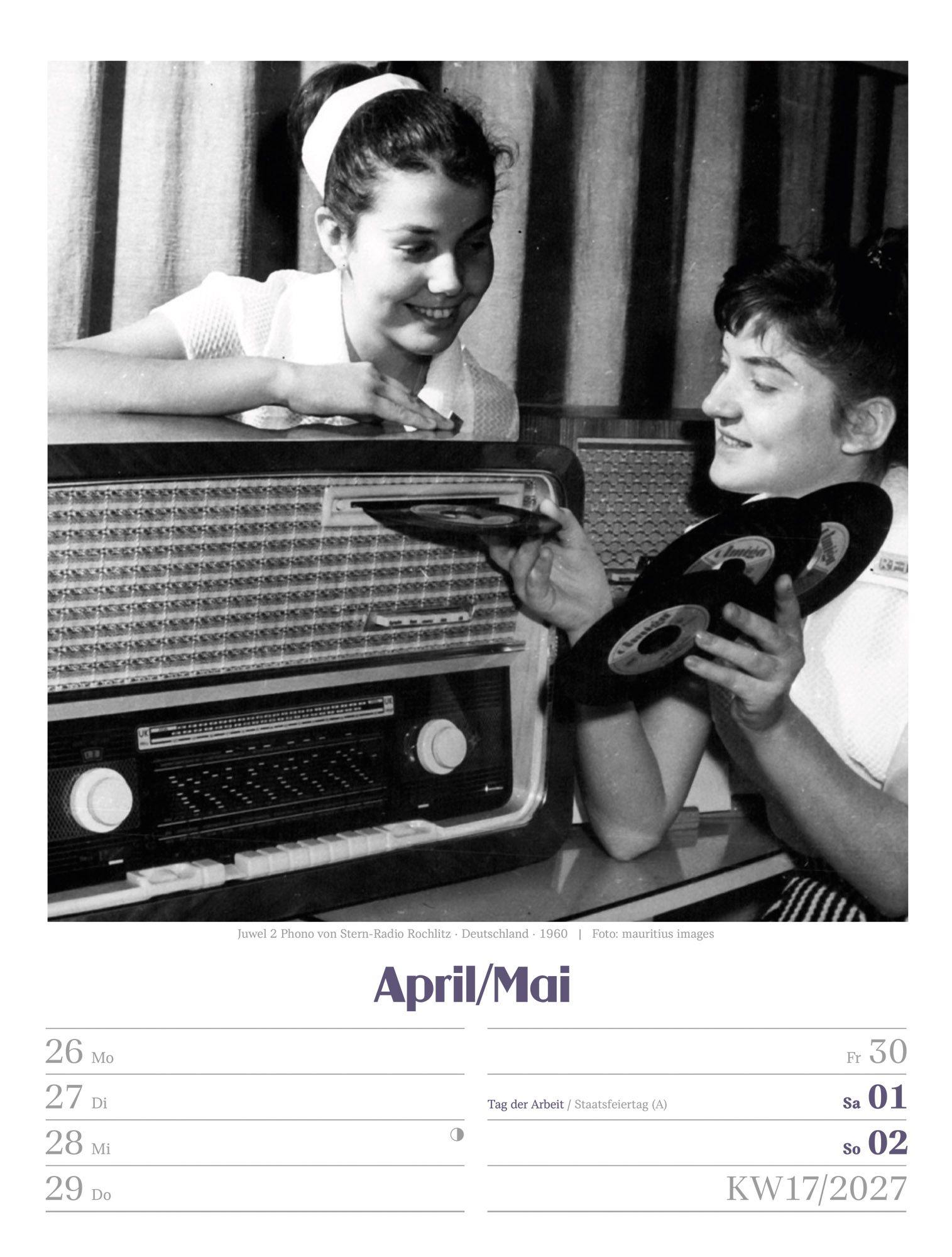 Beispielinhalt (Bild) Die gute alte Zeit Wochenplaner Kalender 2027