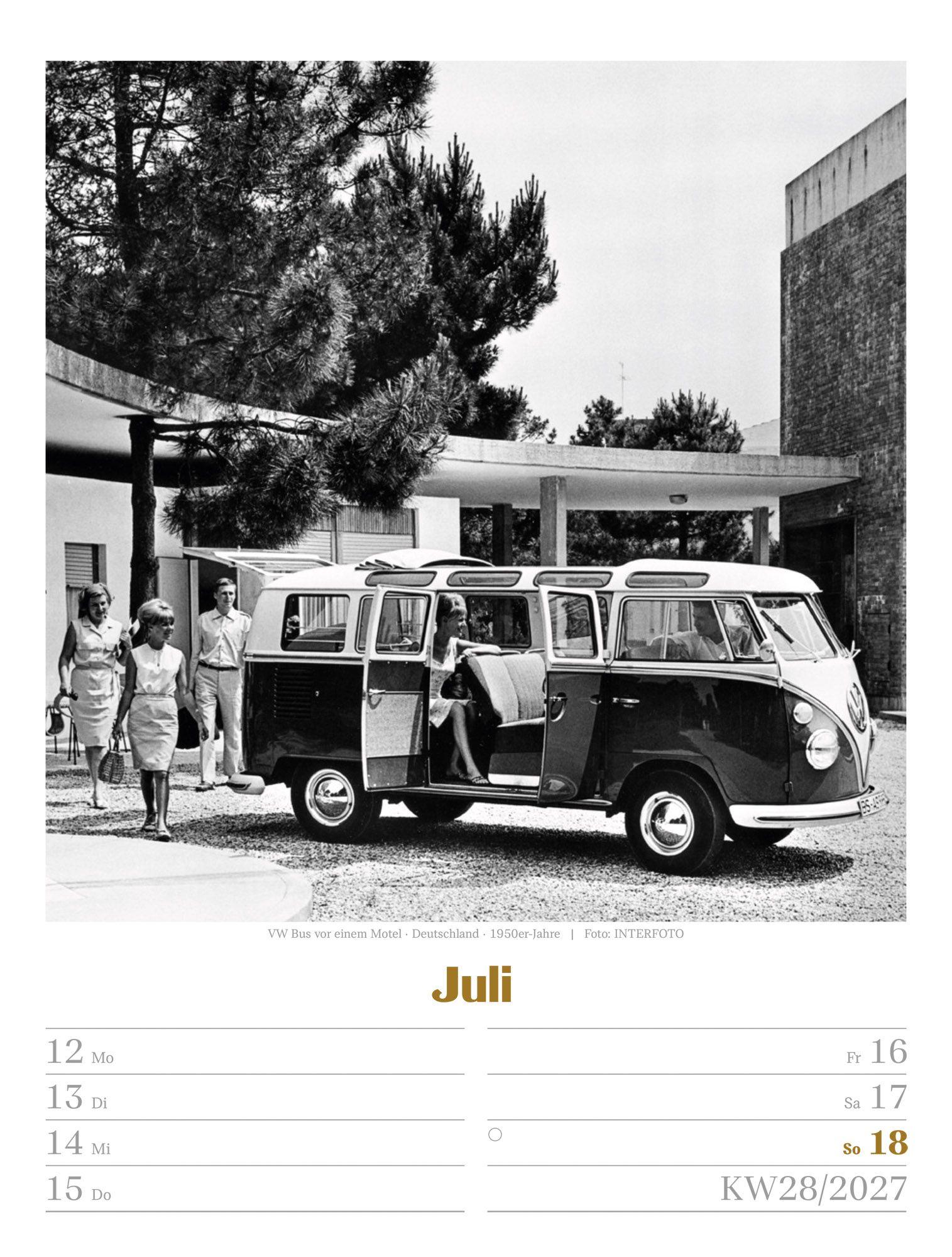 Beispielinhalt (Bild) Die gute alte Zeit Wochenplaner Kalender 2027