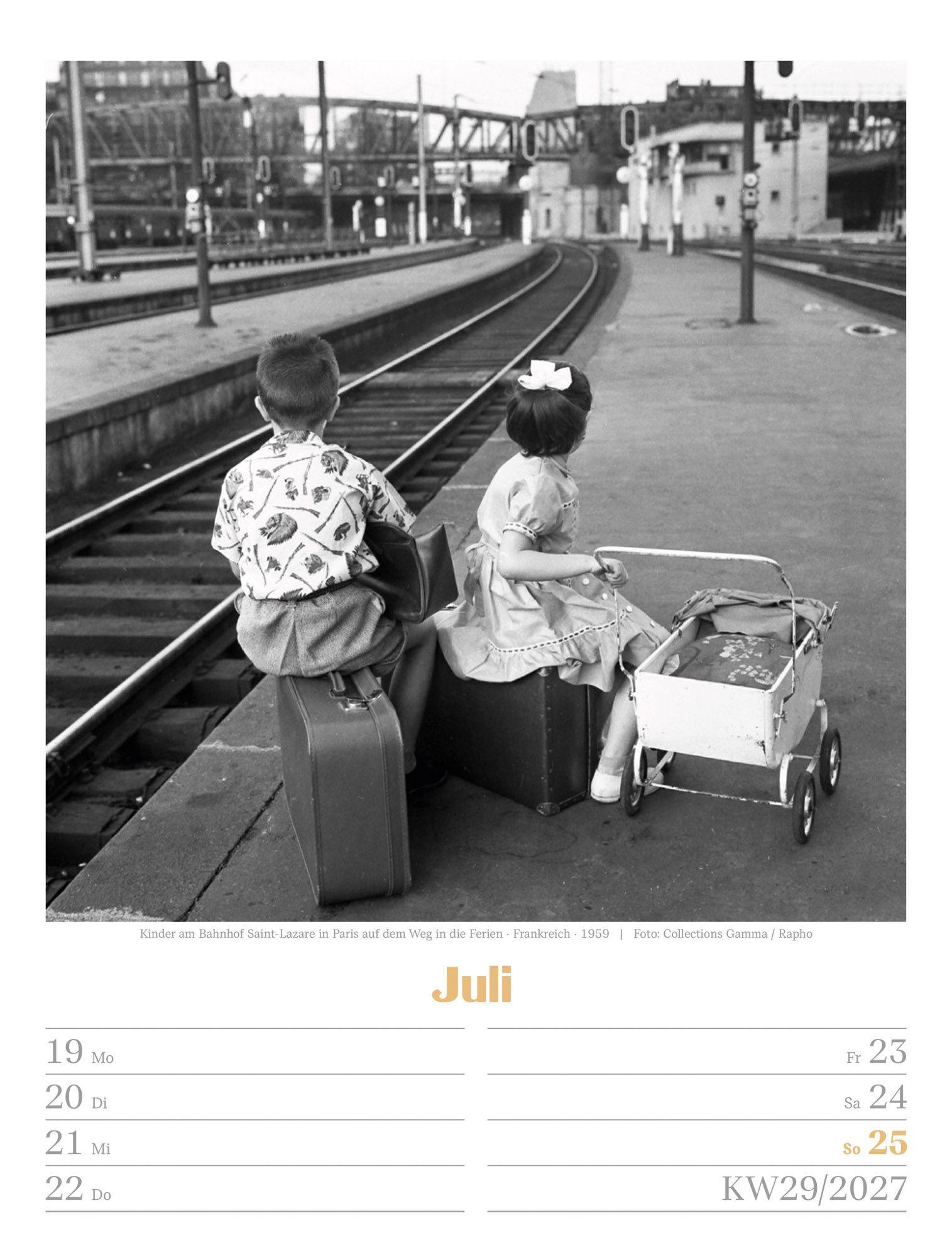 Beispielinhalt (Bild) Die gute alte Zeit Wochenplaner Kalender 2027