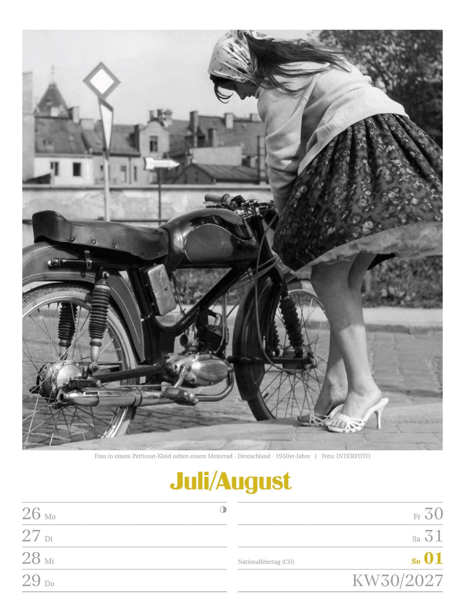 Beispielinhalt (Bild) Die gute alte Zeit Wochenplaner Kalender 2027