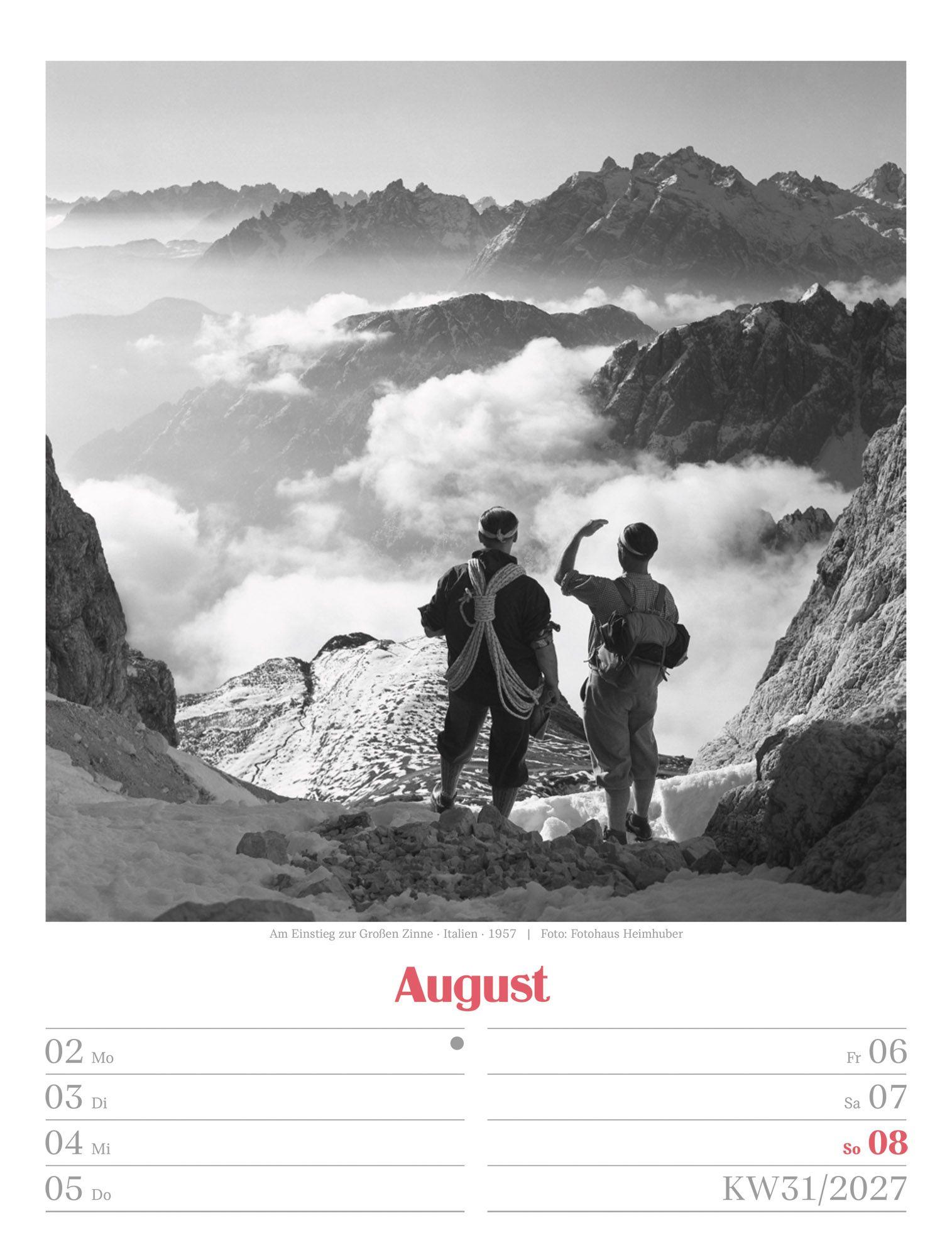 Beispielinhalt (Bild) Die gute alte Zeit Wochenplaner Kalender 2027