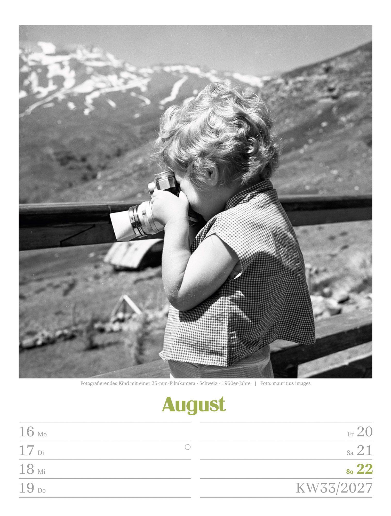 Beispielinhalt (Bild) Die gute alte Zeit Wochenplaner Kalender 2027