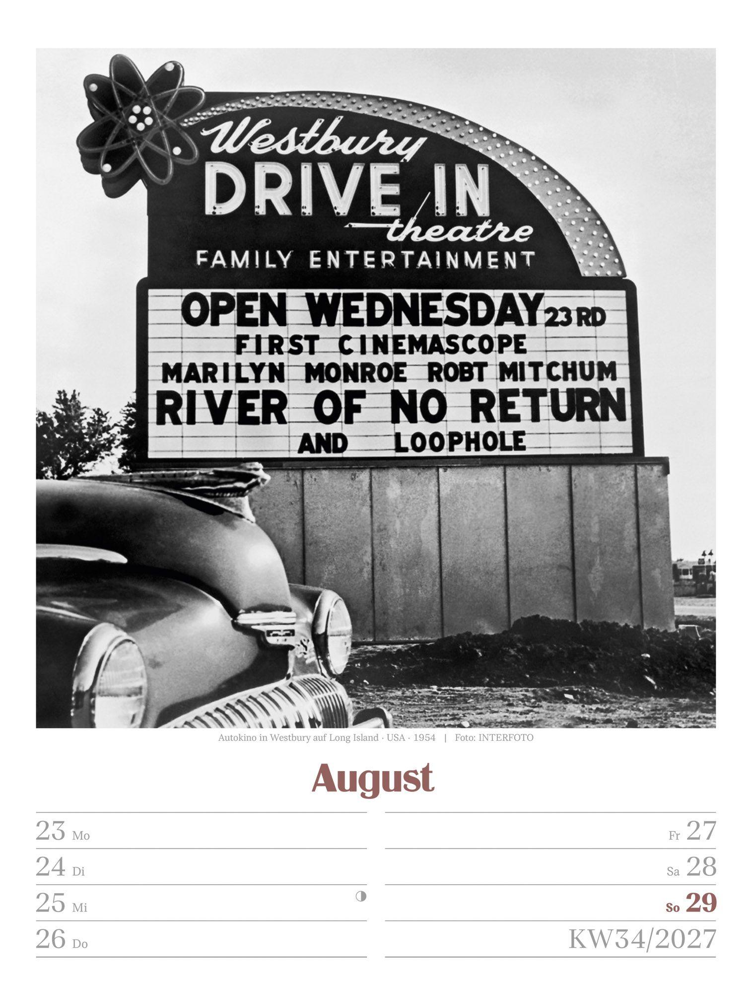 Beispielinhalt (Bild) Die gute alte Zeit Wochenplaner Kalender 2027