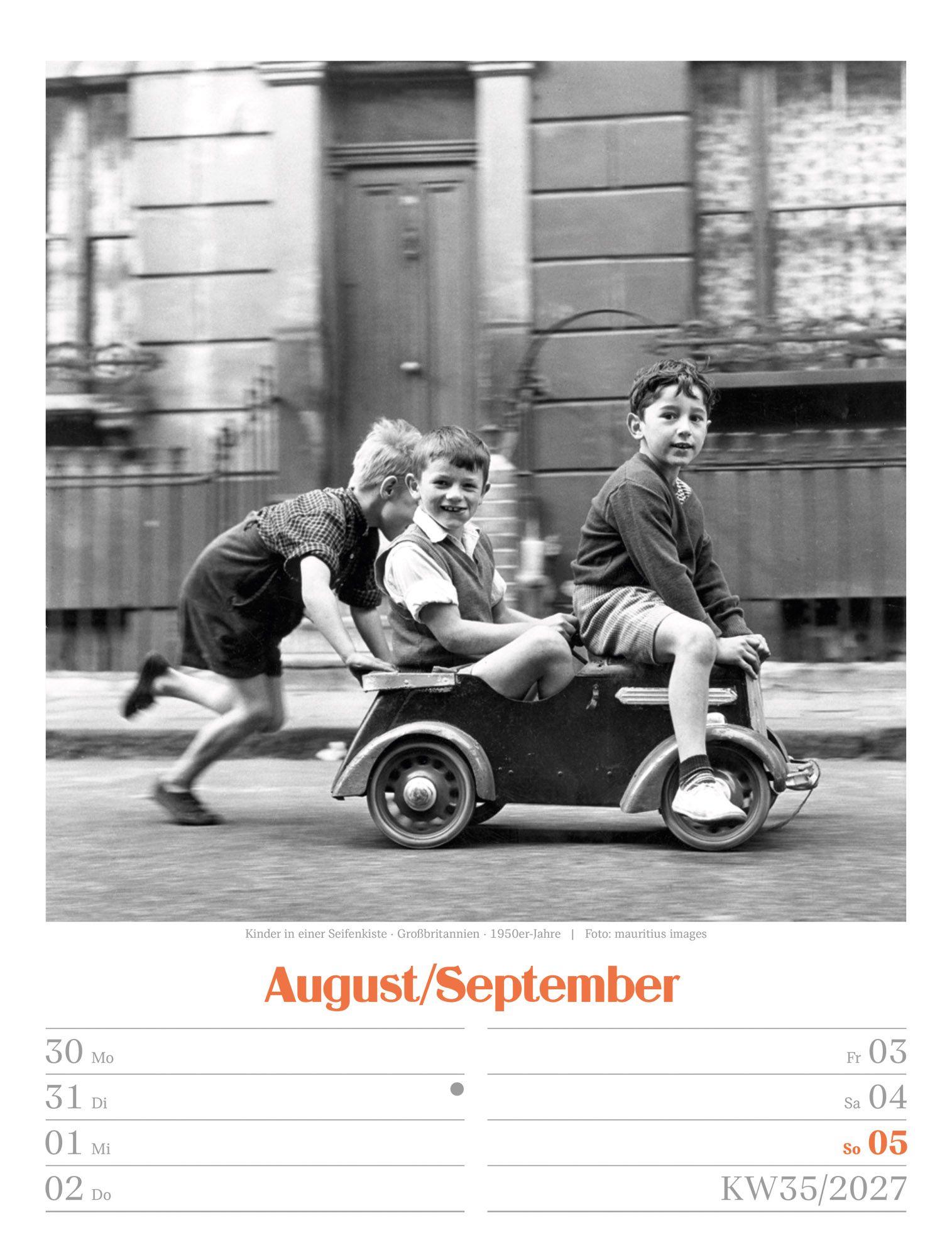 Beispielinhalt (Bild) Die gute alte Zeit Wochenplaner Kalender 2027