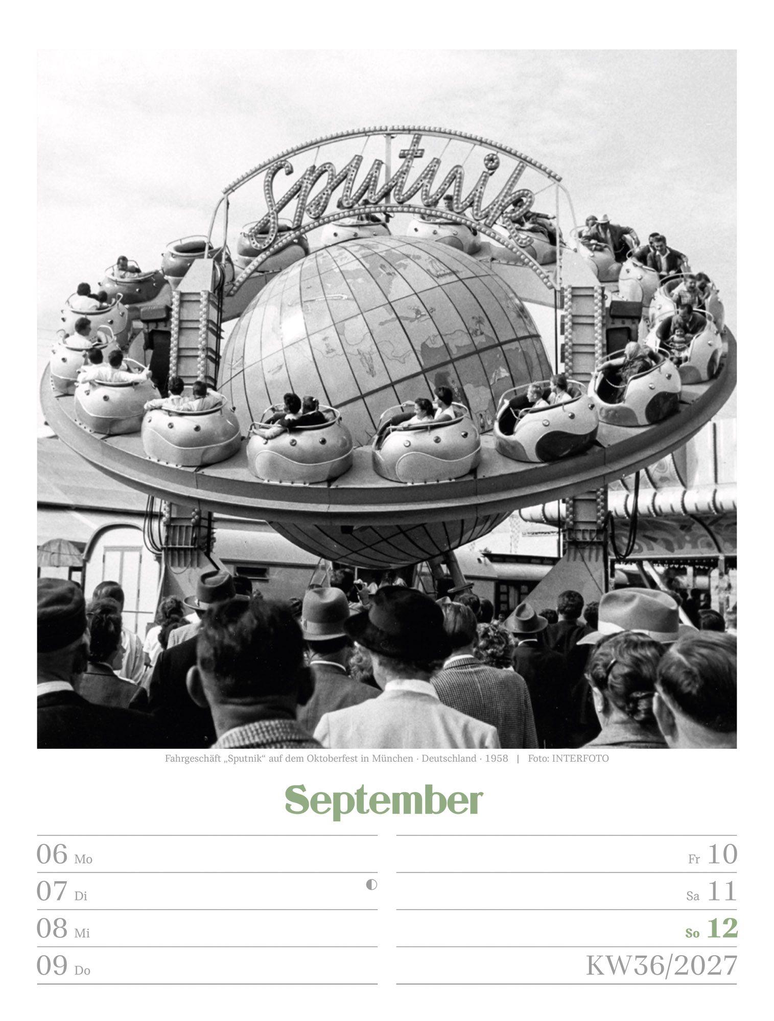 Beispielinhalt (Bild) Die gute alte Zeit Wochenplaner Kalender 2027