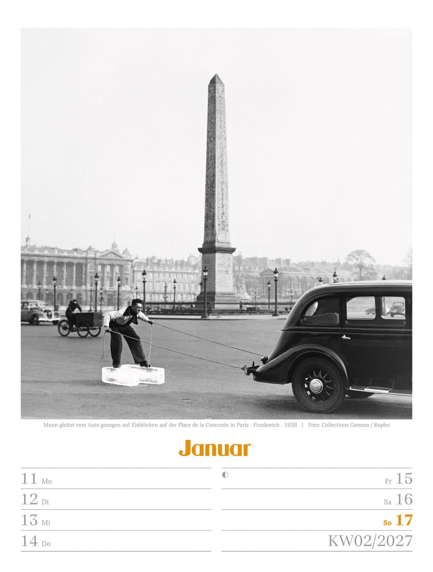 Beispielinhalt (Bild) Die gute alte Zeit Wochenplaner Kalender 2027