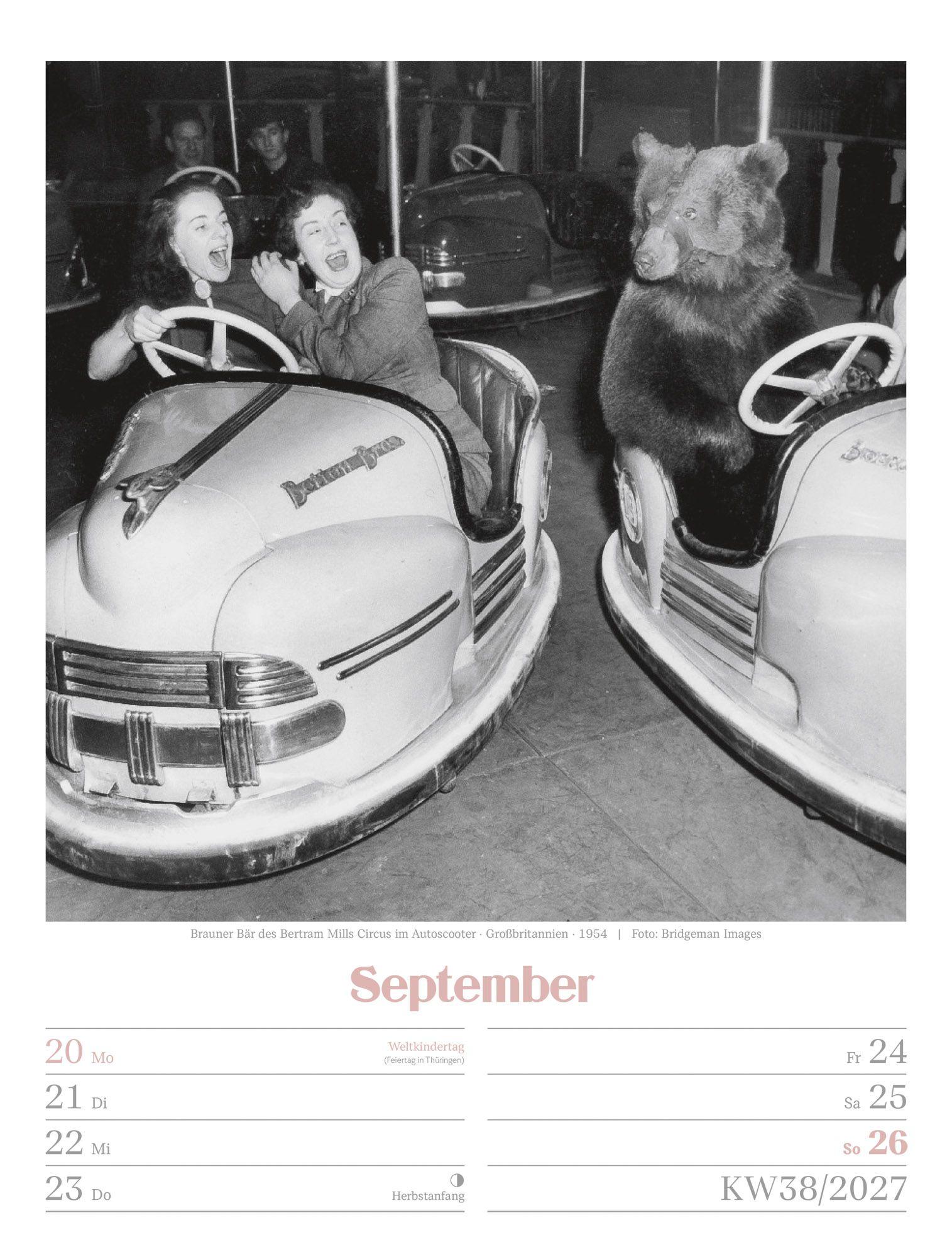 Beispielinhalt (Bild) Die gute alte Zeit Wochenplaner Kalender 2027