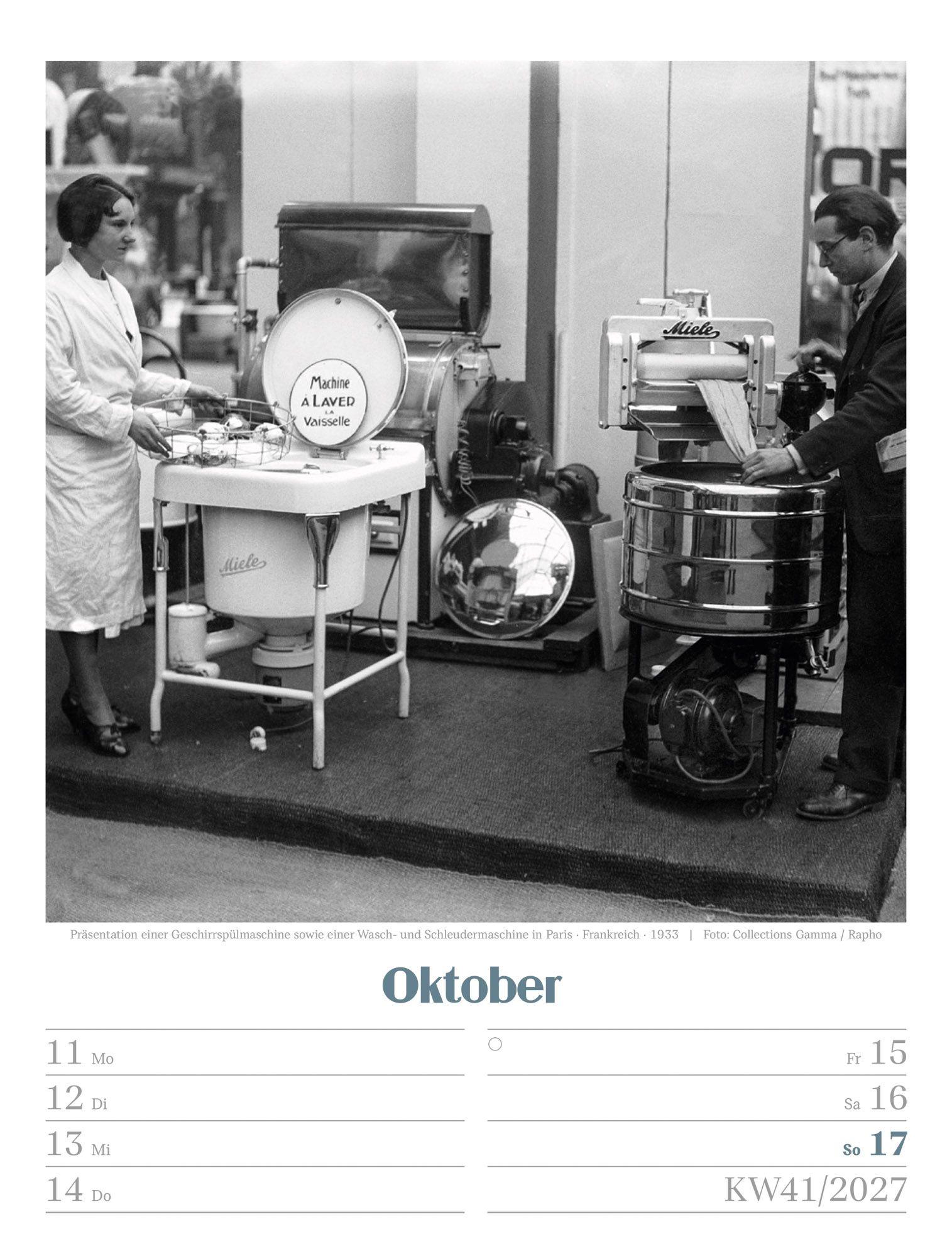 Beispielinhalt (Bild) Die gute alte Zeit Wochenplaner Kalender 2027