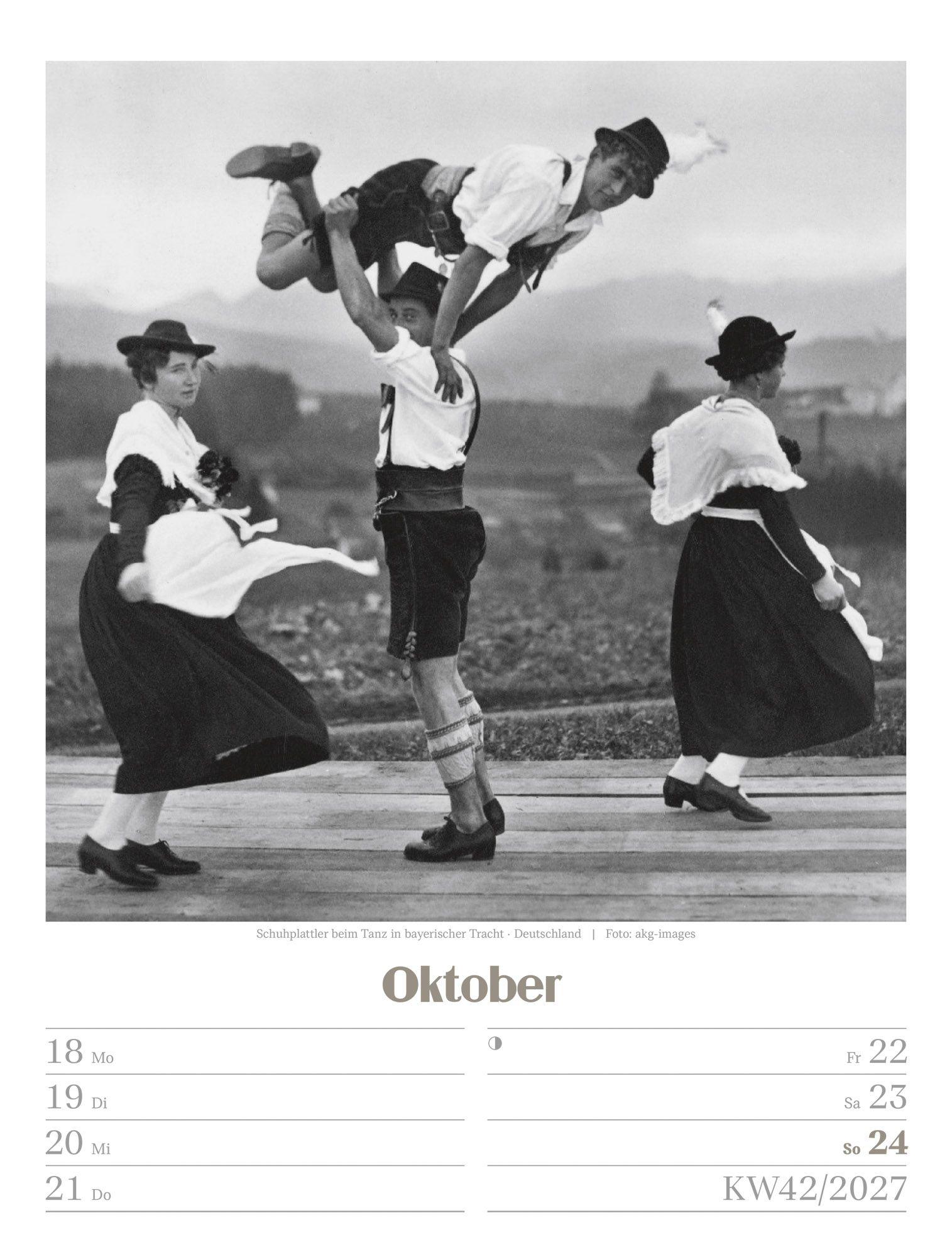 Beispielinhalt (Bild) Die gute alte Zeit Wochenplaner Kalender 2027