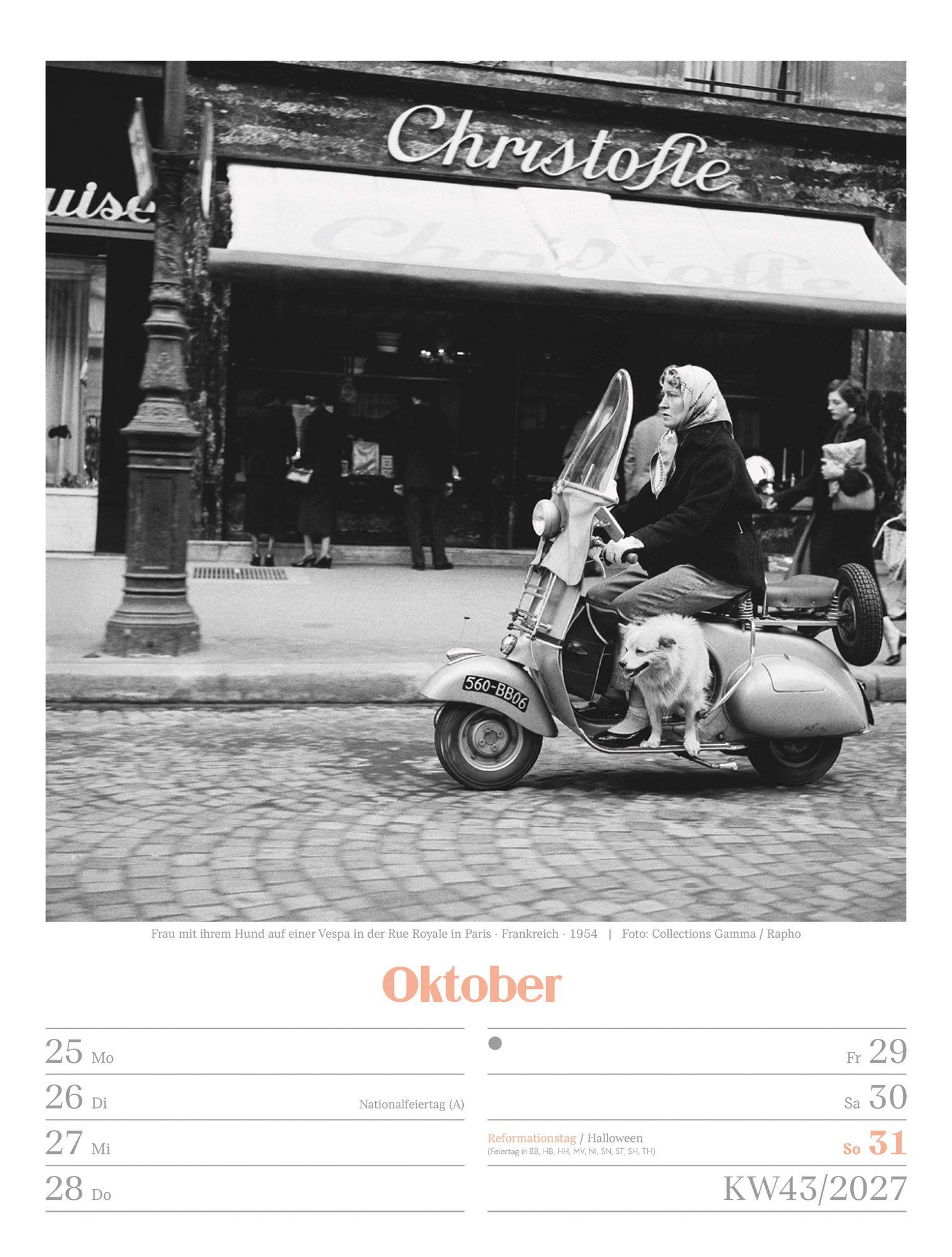 Beispielinhalt (Bild) Die gute alte Zeit Wochenplaner Kalender 2027