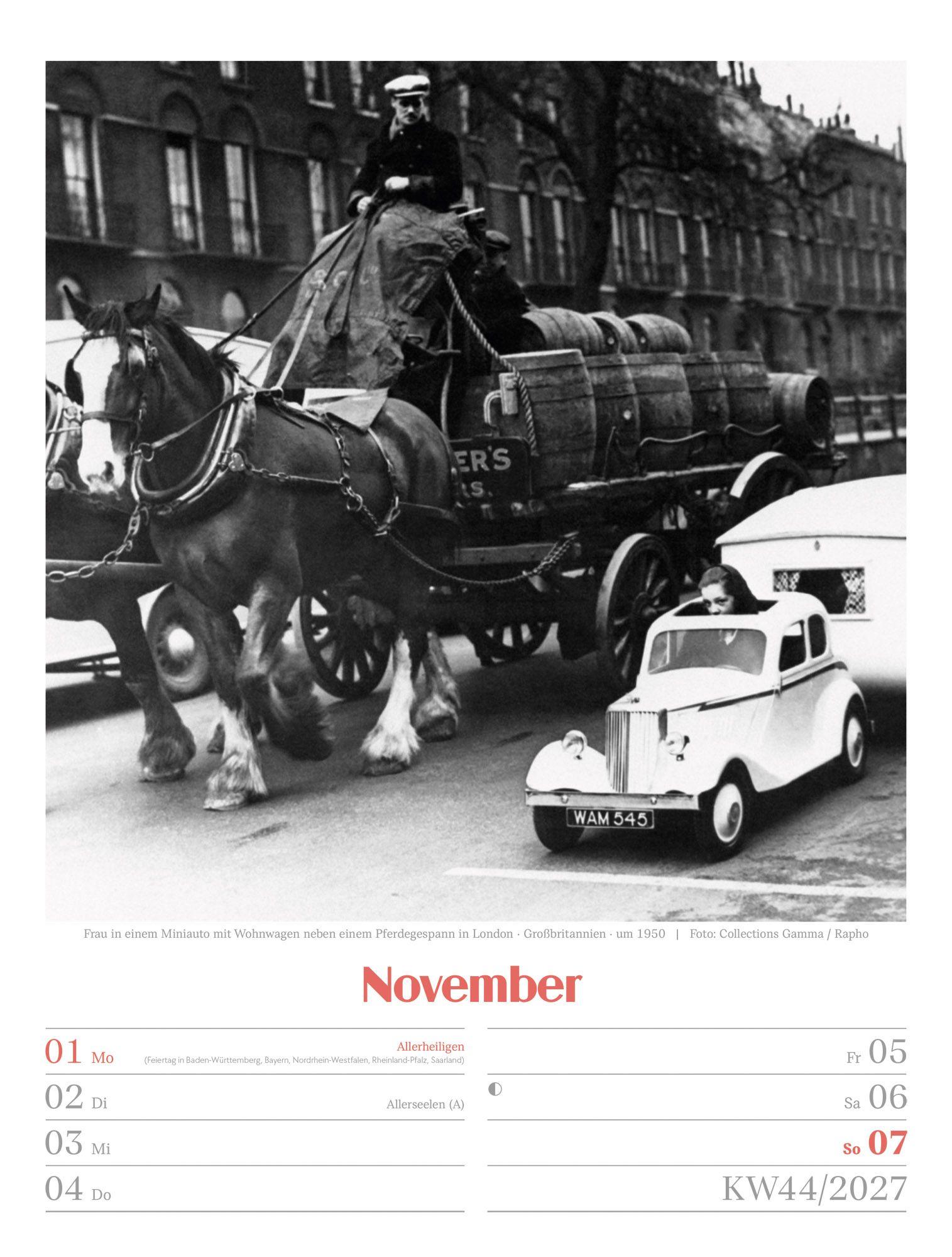 Beispielinhalt (Bild) Die gute alte Zeit Wochenplaner Kalender 2027