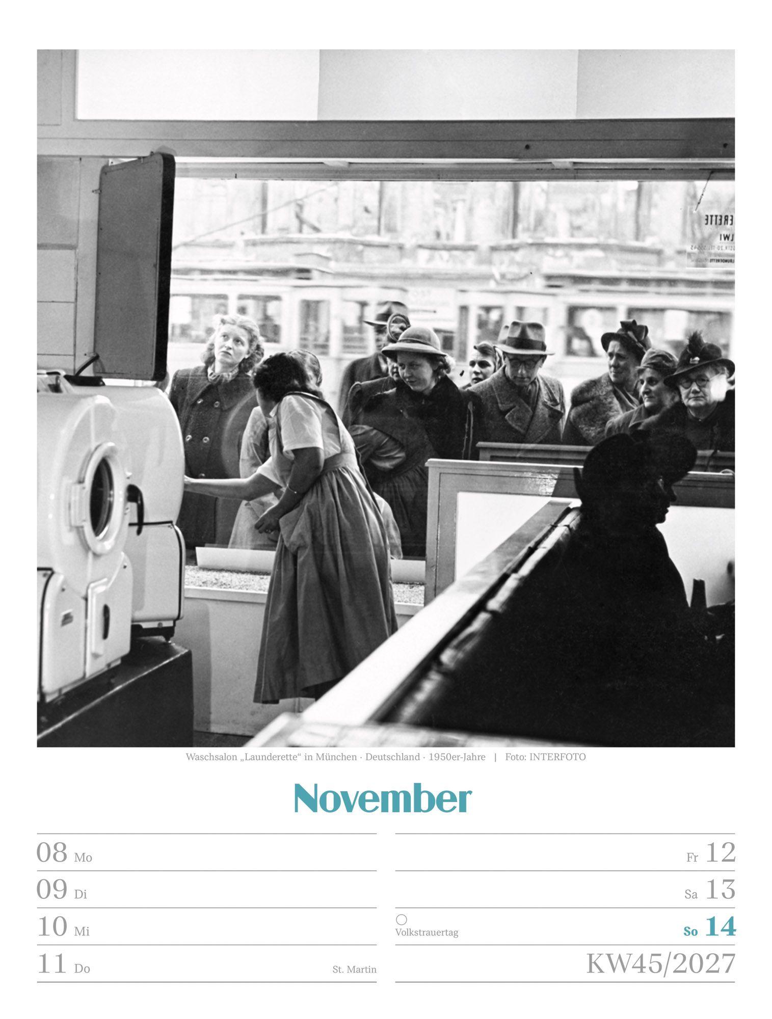 Beispielinhalt (Bild) Die gute alte Zeit Wochenplaner Kalender 2027