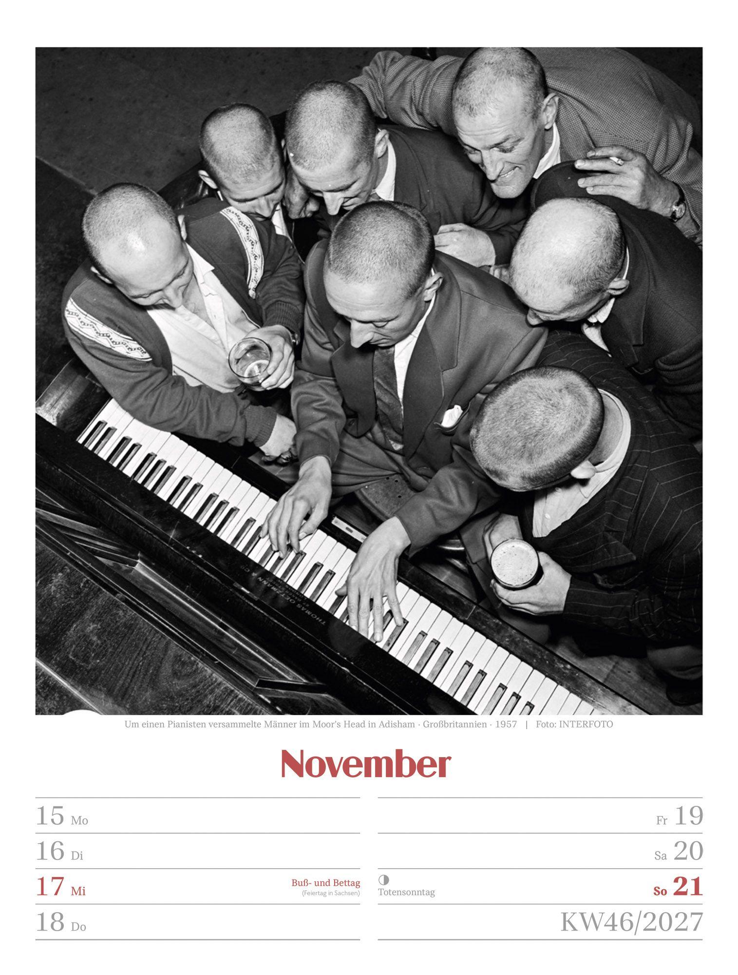 Beispielinhalt (Bild) Die gute alte Zeit Wochenplaner Kalender 2027