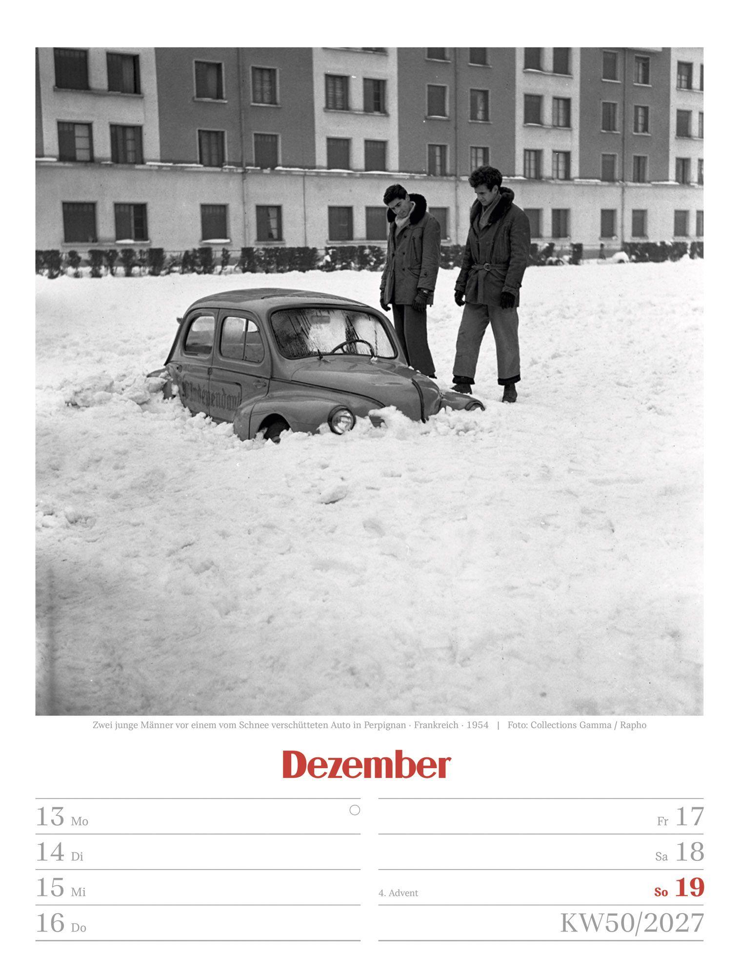 Beispielinhalt (Bild) Die gute alte Zeit Wochenplaner Kalender 2027