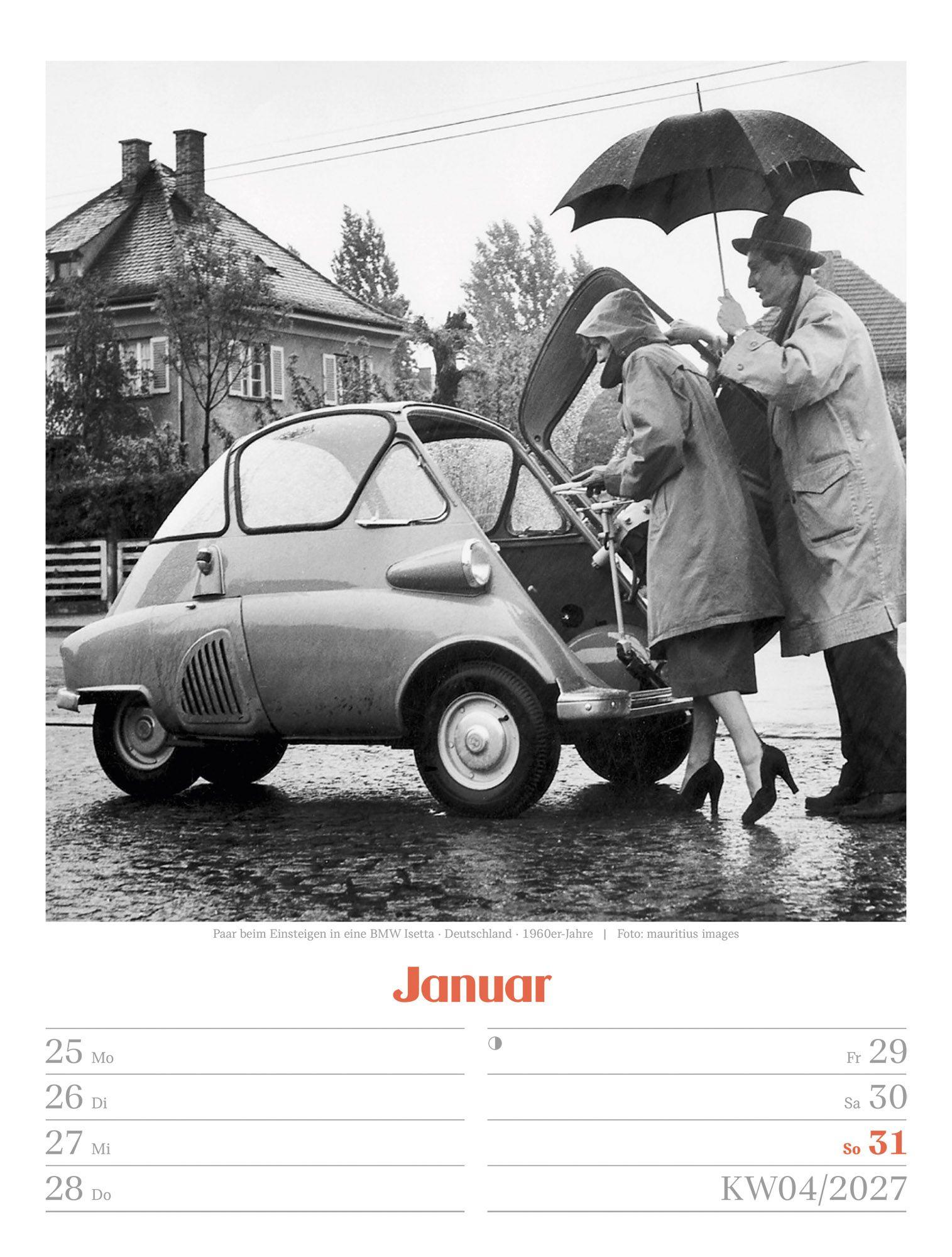 Beispielinhalt (Bild) Die gute alte Zeit Wochenplaner Kalender 2027