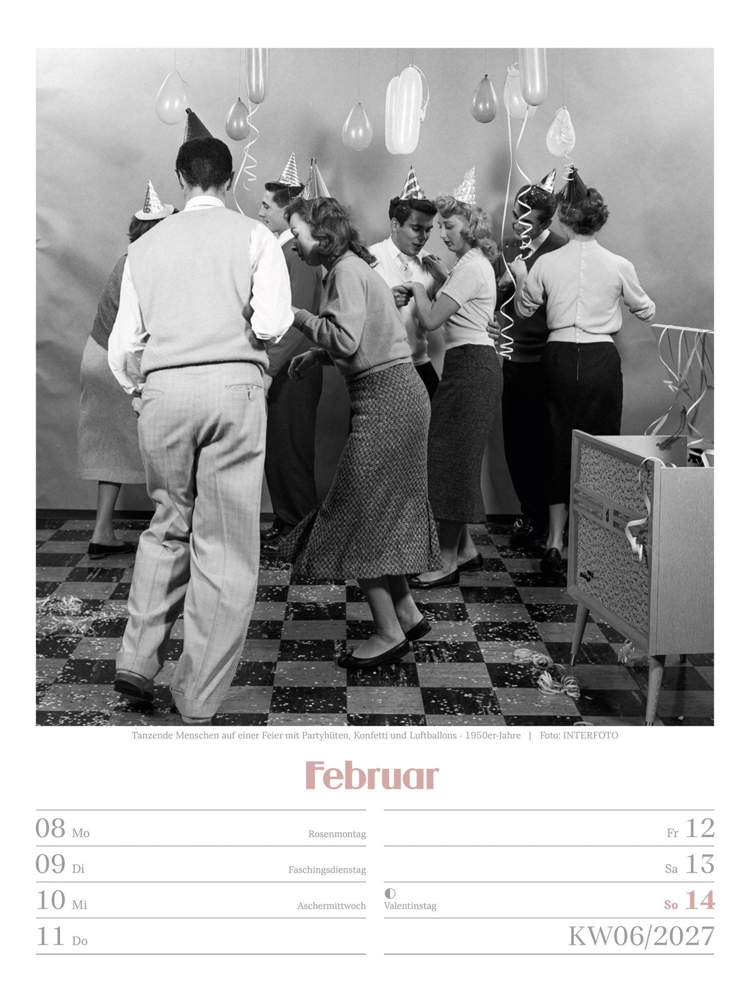 Beispielinhalt (Bild) Die gute alte Zeit Wochenplaner Kalender 2027