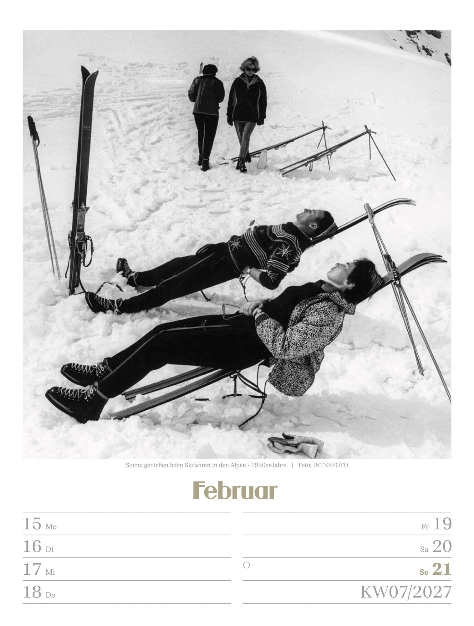 Beispielinhalt (Bild) Die gute alte Zeit Wochenplaner Kalender 2027