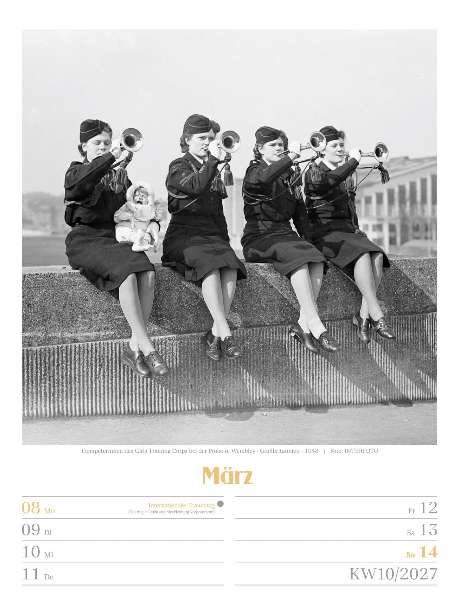 Beispielinhalt (Bild) Die gute alte Zeit Wochenplaner Kalender 2027