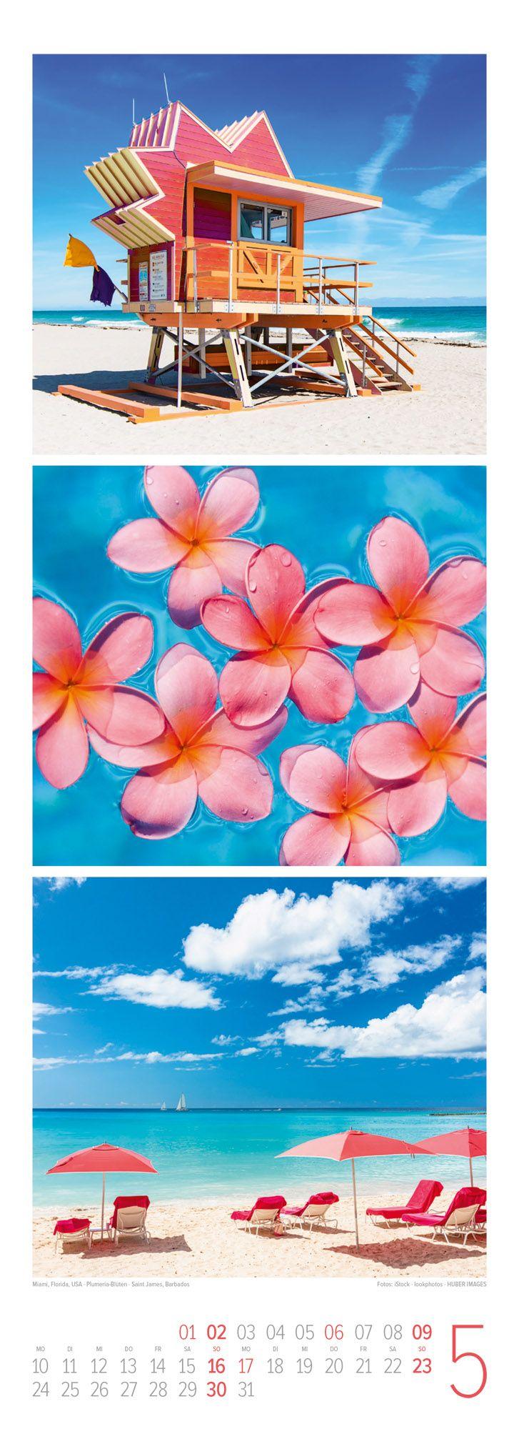 Beispielinhalt (Bild) BeachTime Triplet-Kalender 2027 | Sonne, Sand & Meer