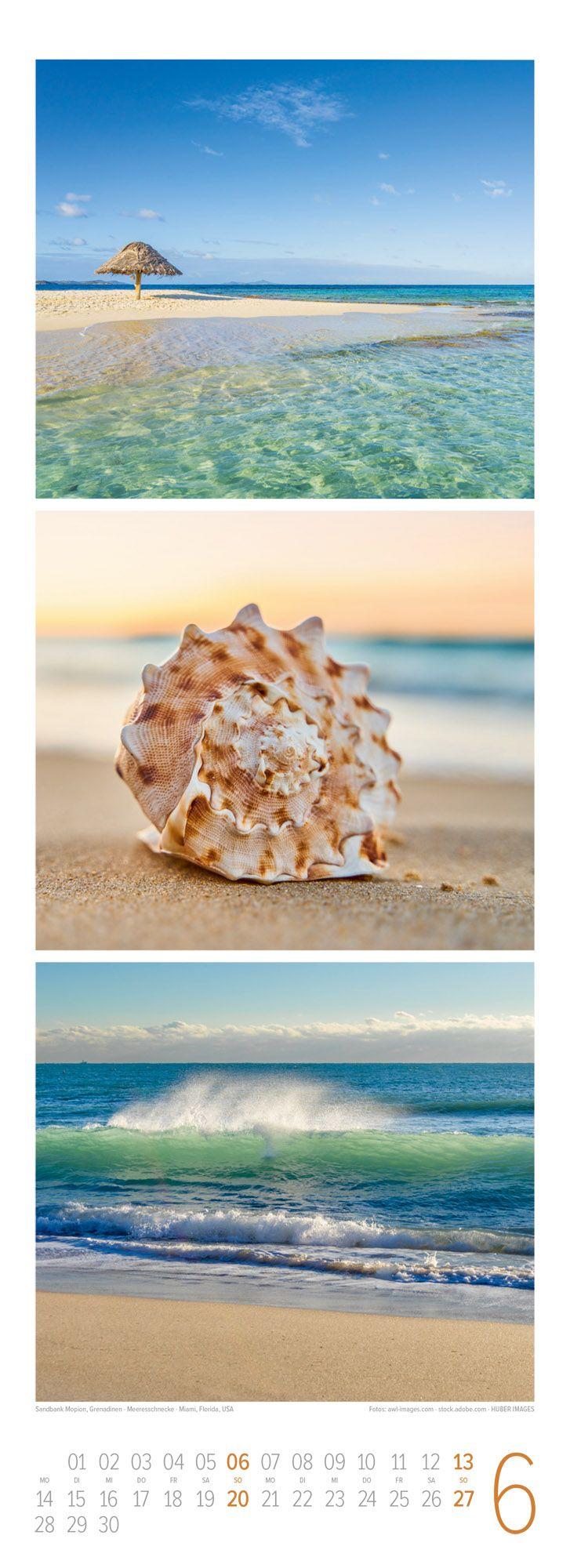 Beispielinhalt (Bild) BeachTime Triplet-Kalender 2027 | Sonne, Sand & Meer