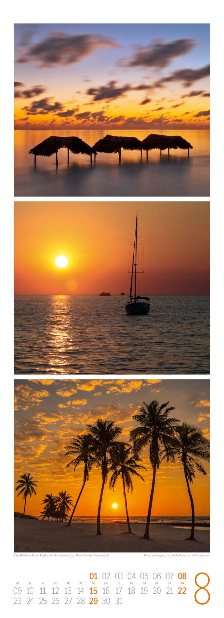 Beispielinhalt (Bild) BeachTime Triplet-Kalender 2027 | Sonne, Sand & Meer