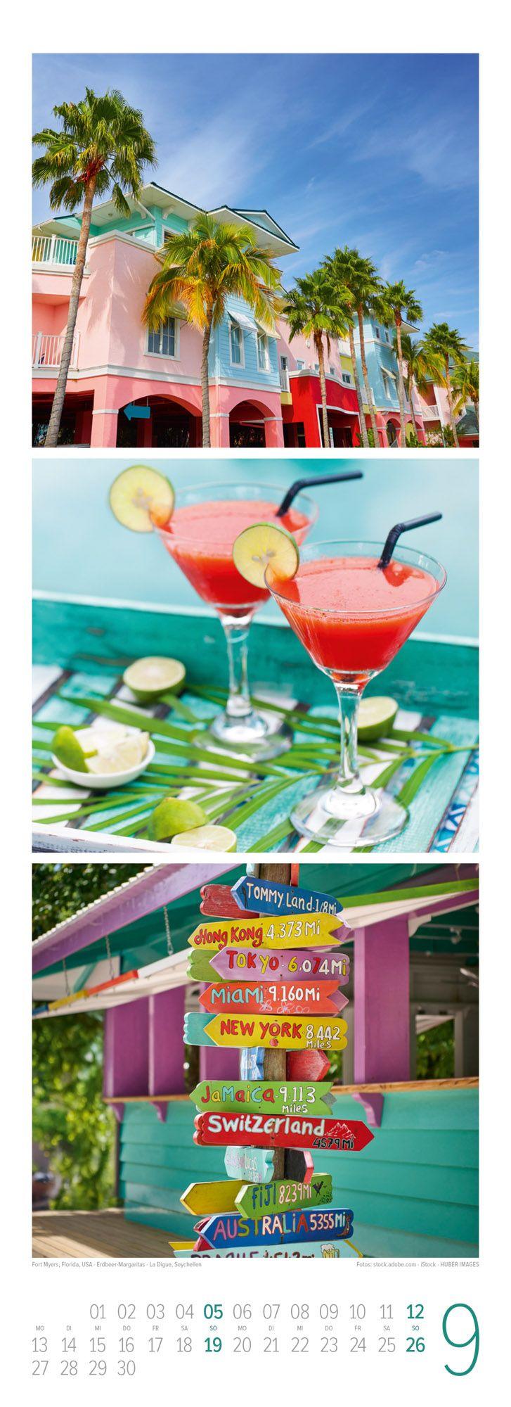 Beispielinhalt (Bild) BeachTime Triplet-Kalender 2027 | Sonne, Sand & Meer