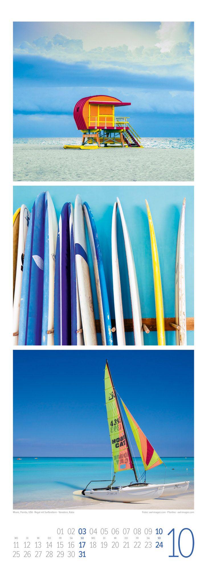 Beispielinhalt (Bild) BeachTime Triplet-Kalender 2027 | Sonne, Sand & Meer