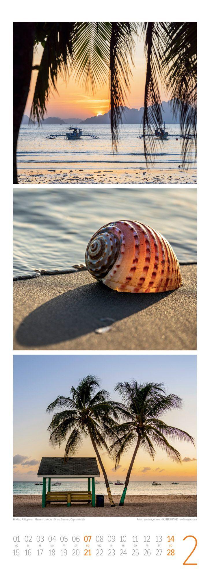 Beispielinhalt (Bild) BeachTime Triplet-Kalender 2027 | Sonne, Sand & Meer