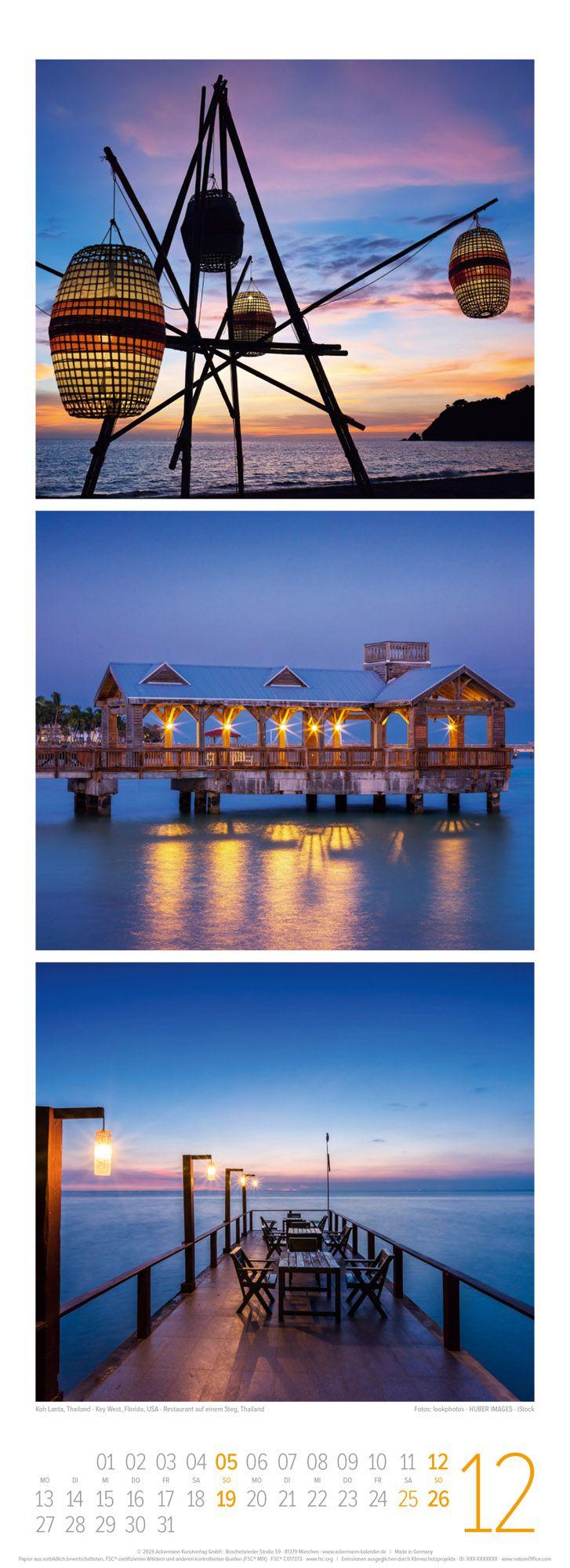 Beispielinhalt (Bild) BeachTime Triplet-Kalender 2027 | Sonne, Sand & Meer