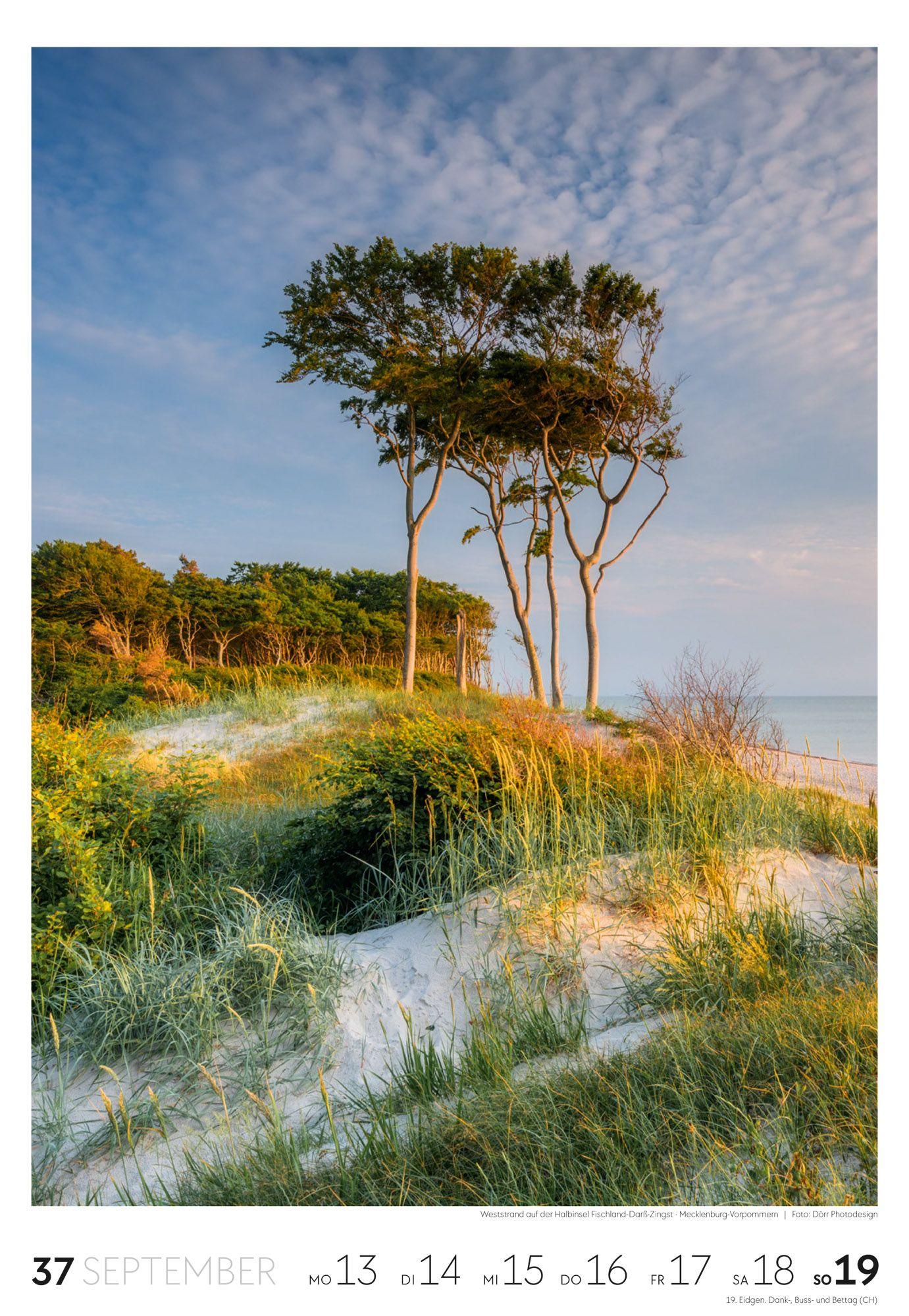 Beispielinhalt (Bild) Küste Wochenkalender 2027