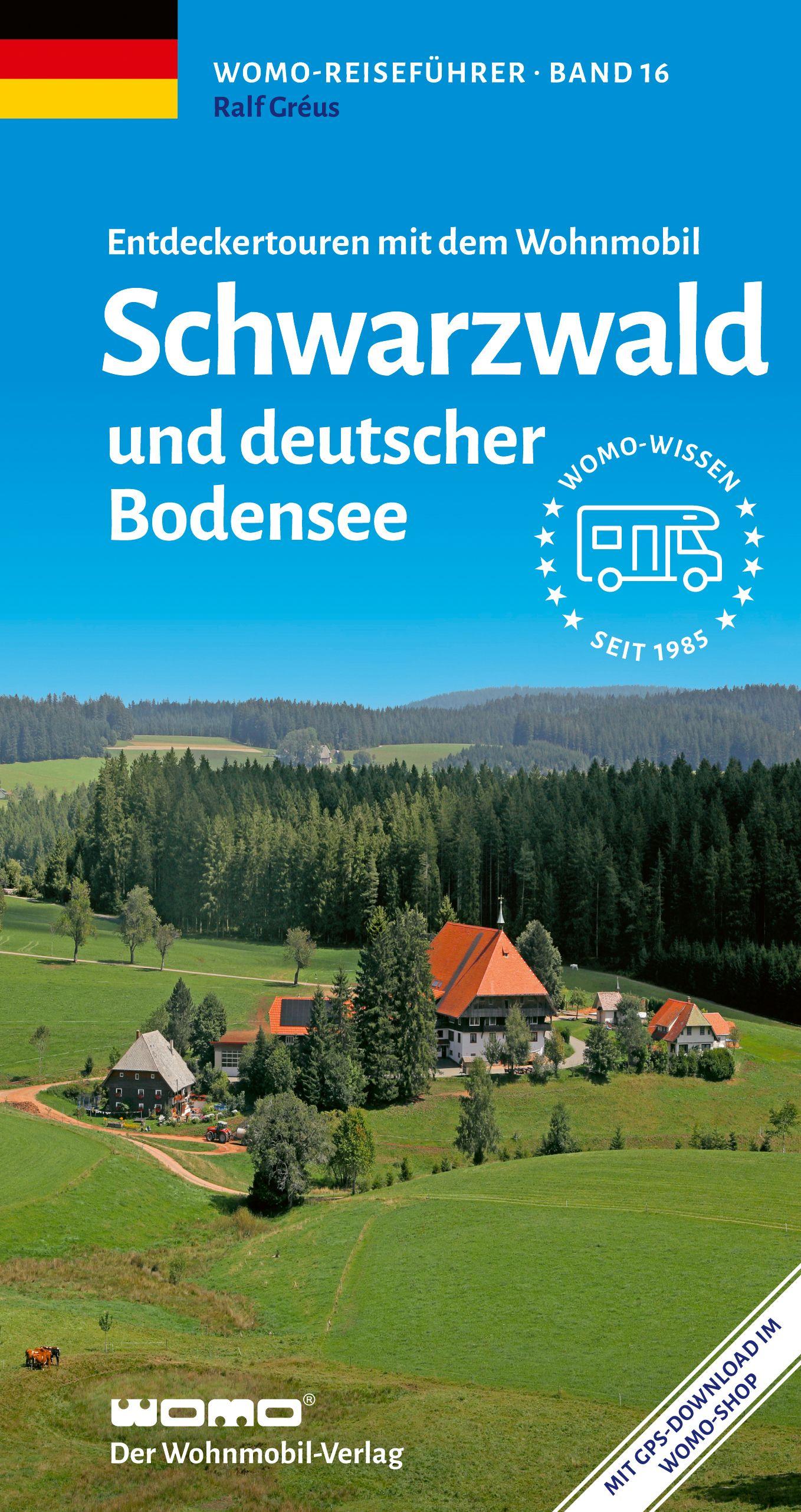 Vorderes Coverbild Entdeckertouren mit dem Wohnmobil Schwarzwald und deutscher Bodensee