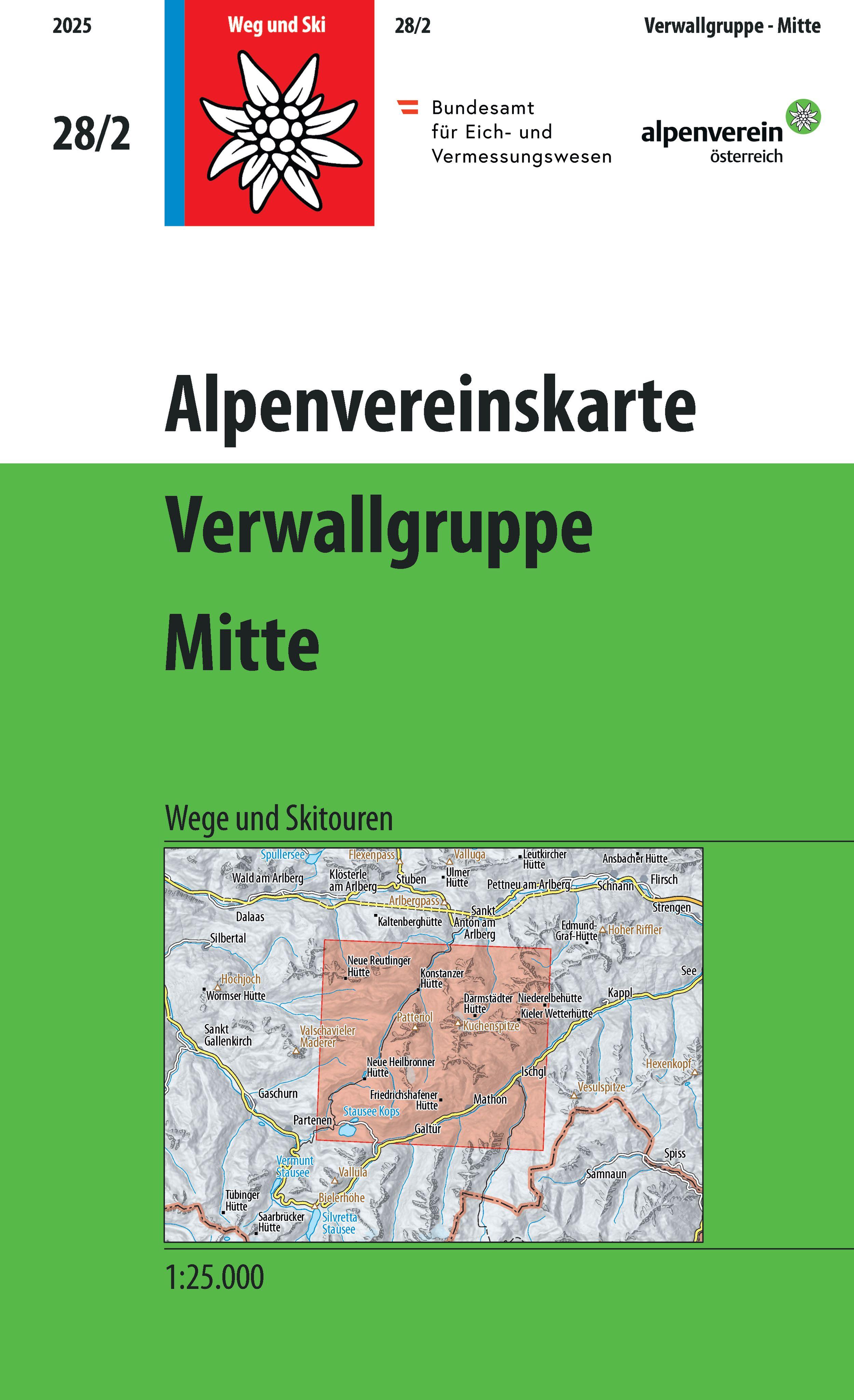 Vorderes Coverbild Alpenvereinskarte