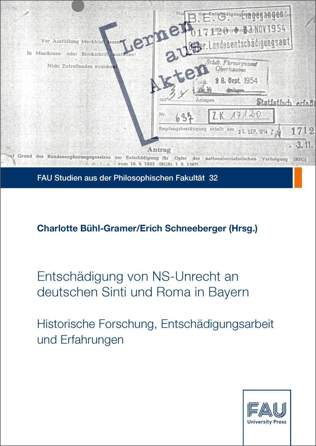 Vorderes Coverbild Entschädigung von NS-Unrecht an deutschen Sinti und Roma in Bayern