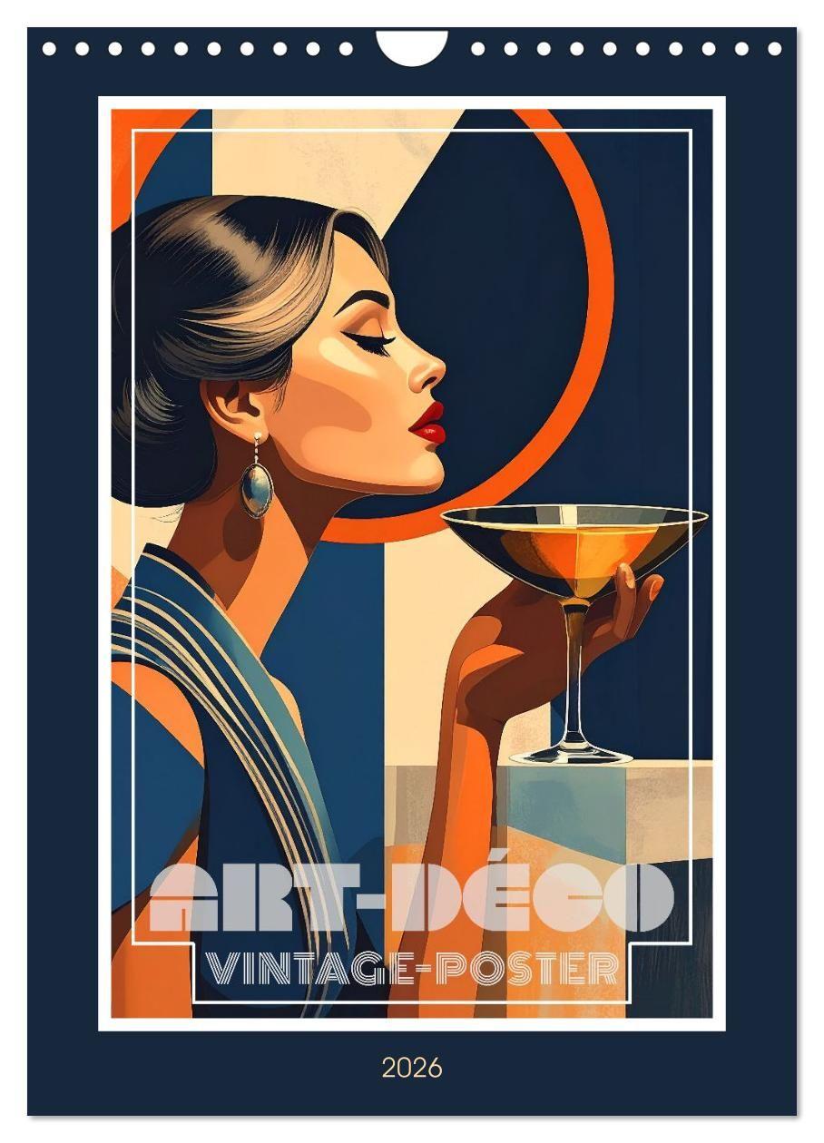 Vorderes Coverbild Art-Déco Vintage-Poster (Wandkalender 2026 DIN A4 hoch), CALVENDO Monatskalender