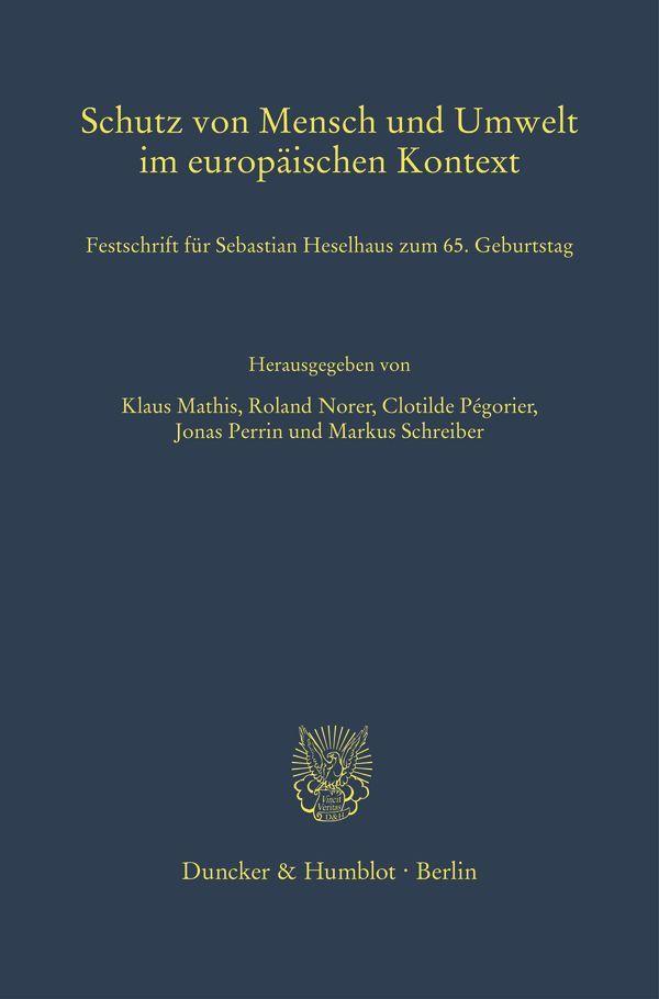 Vorderes Coverbild Schutz von Mensch und Umwelt im europäischen Kontext