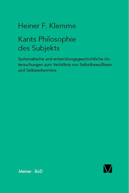 Vorderes Coverbild Kants Philosophie des Subjekts