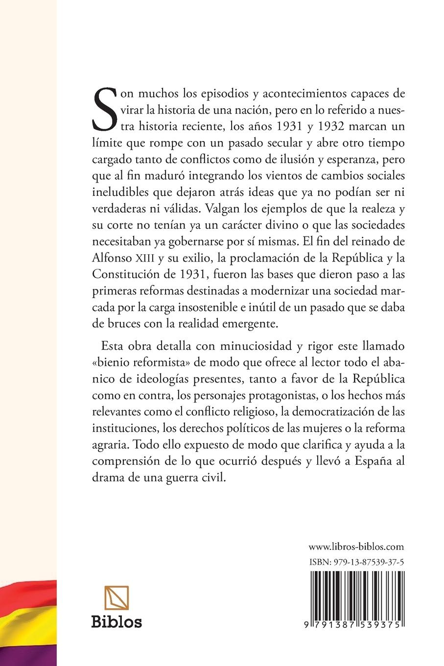 Rückseitencover La Segunda República española