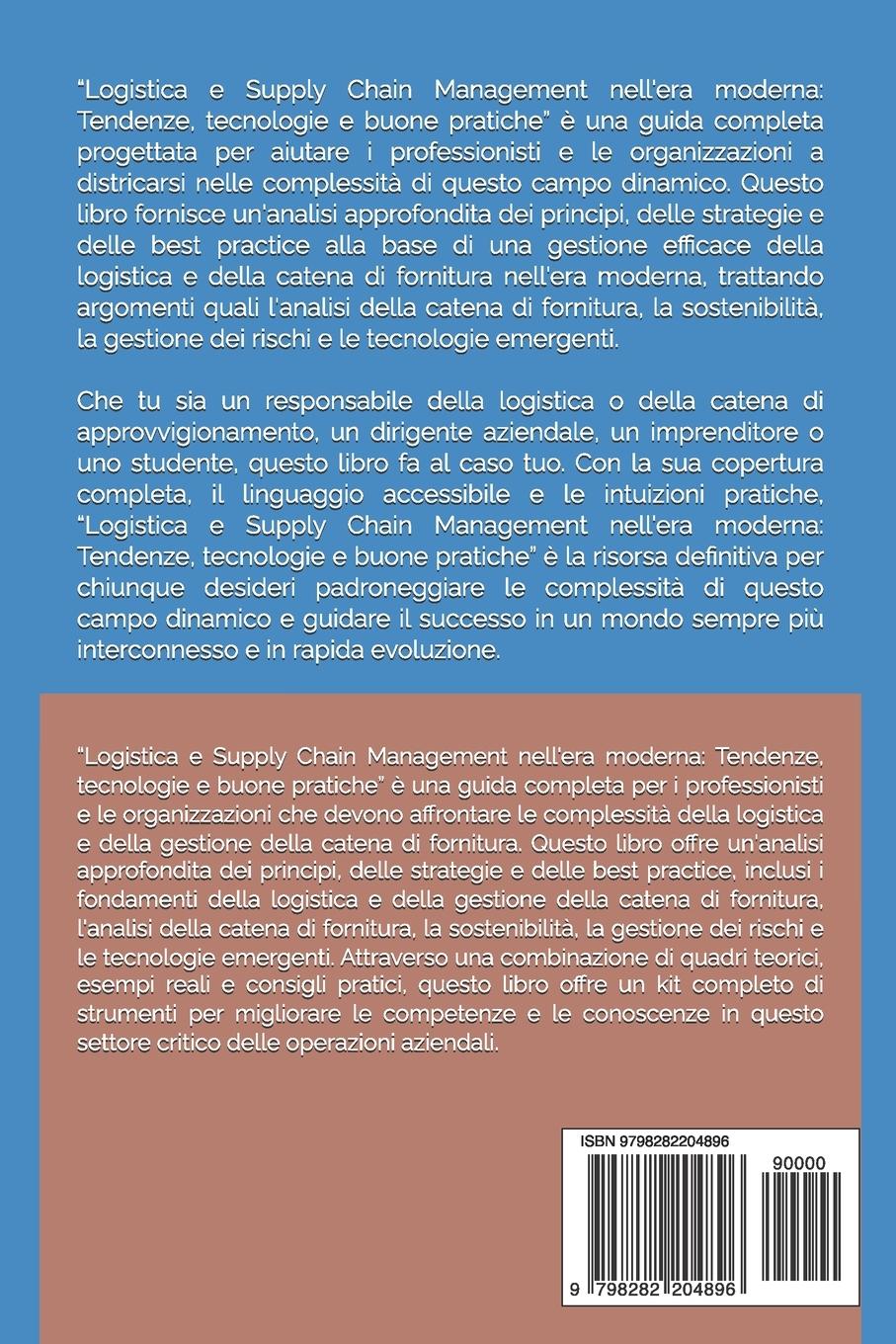 Rückseitencover Logistica e Supply Chain Management nell'era moderna