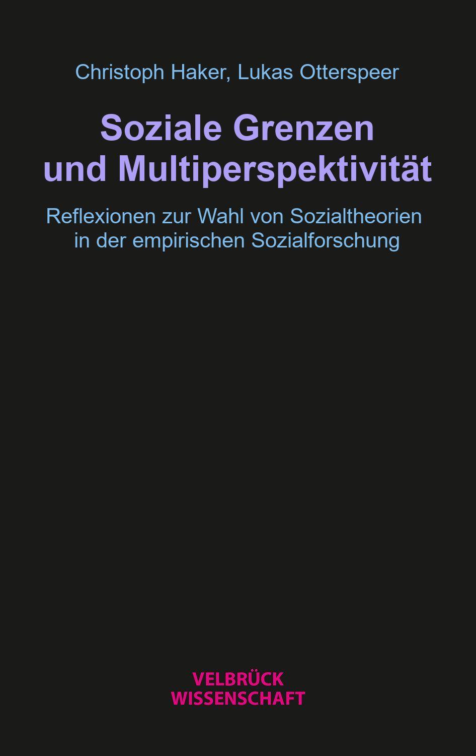 Vorderes Coverbild Soziale Grenzen und Multiperspektivität