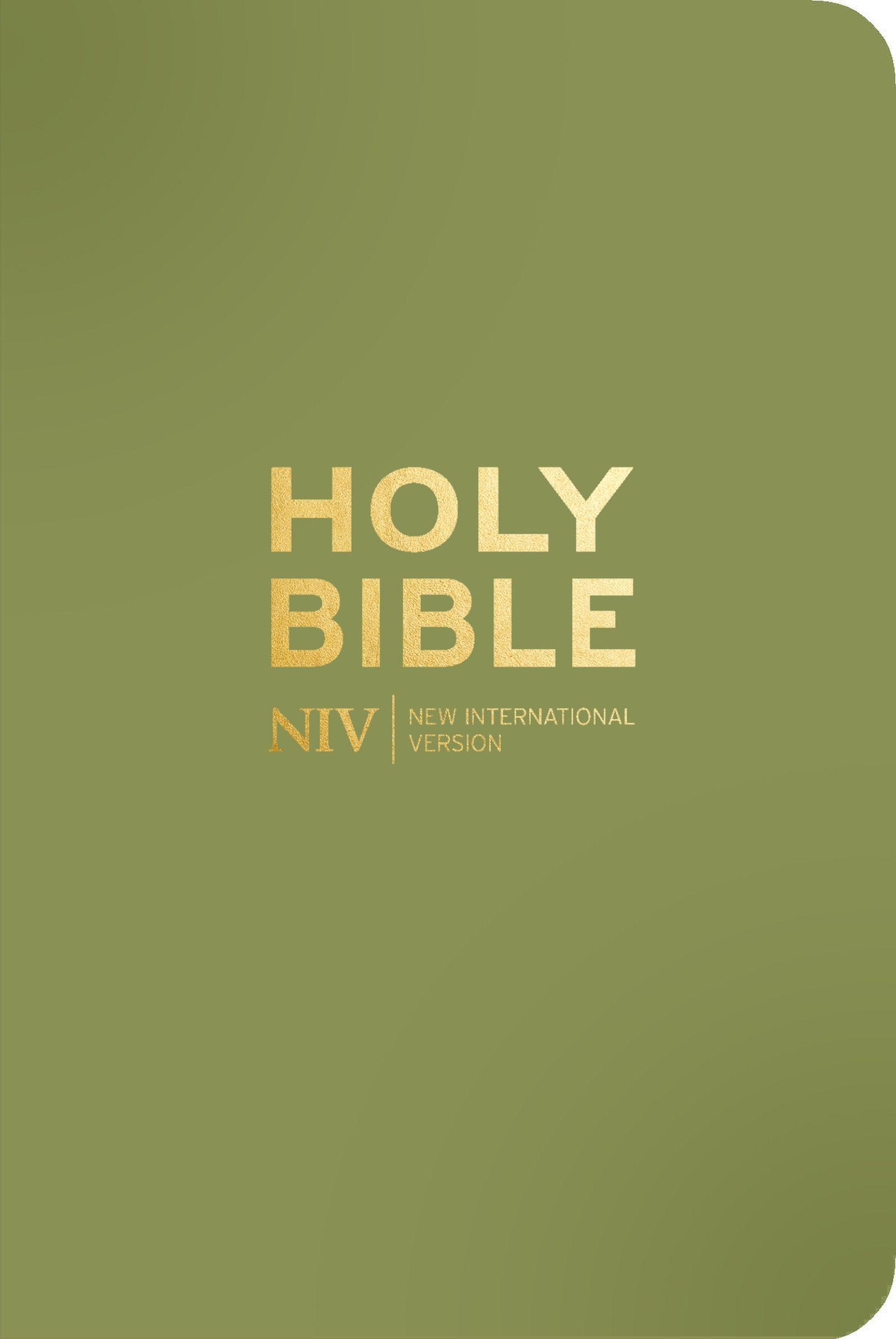 Vorderes Coverbild NIV Pocket Olive Green Bible with Gold Zip