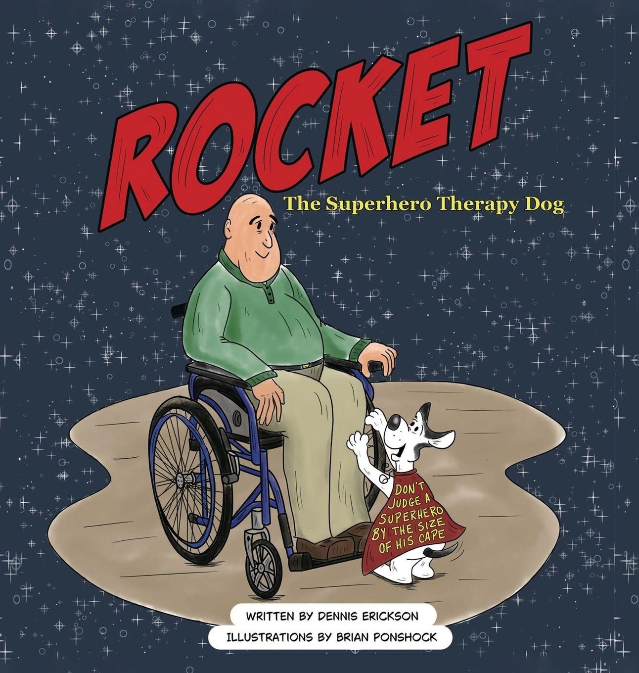 Vorderes Coverbild Rocket the Superhero Therapy Dog.