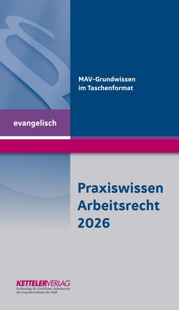 Vorderes Coverbild Praxiswissen Arbeitsrecht 2026 evangelisch