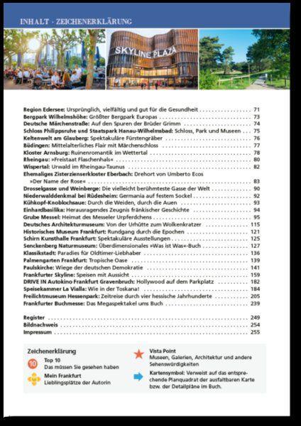 Beispielinhalt (Bild) Reiseführer Frankfurt. Stadtführer inklusive Ebook. Ausflugsziele, Sehenswürdigkeiten, Restaurant & Hotels uvm.