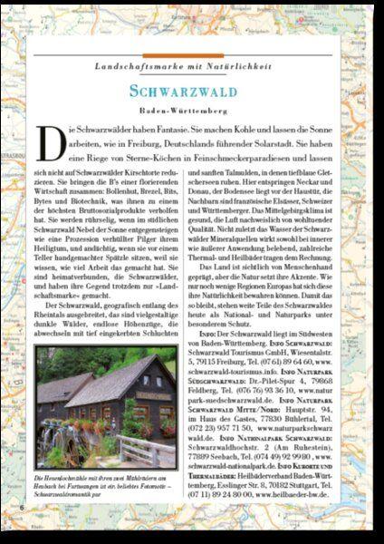 Beispielinhalt (Bild) Reiseführer Schwarzwald. Regioführer inklusive Ebook. Ausflugsziele, Sehenswürdigkeiten, Restaurants & Hotels uvm.